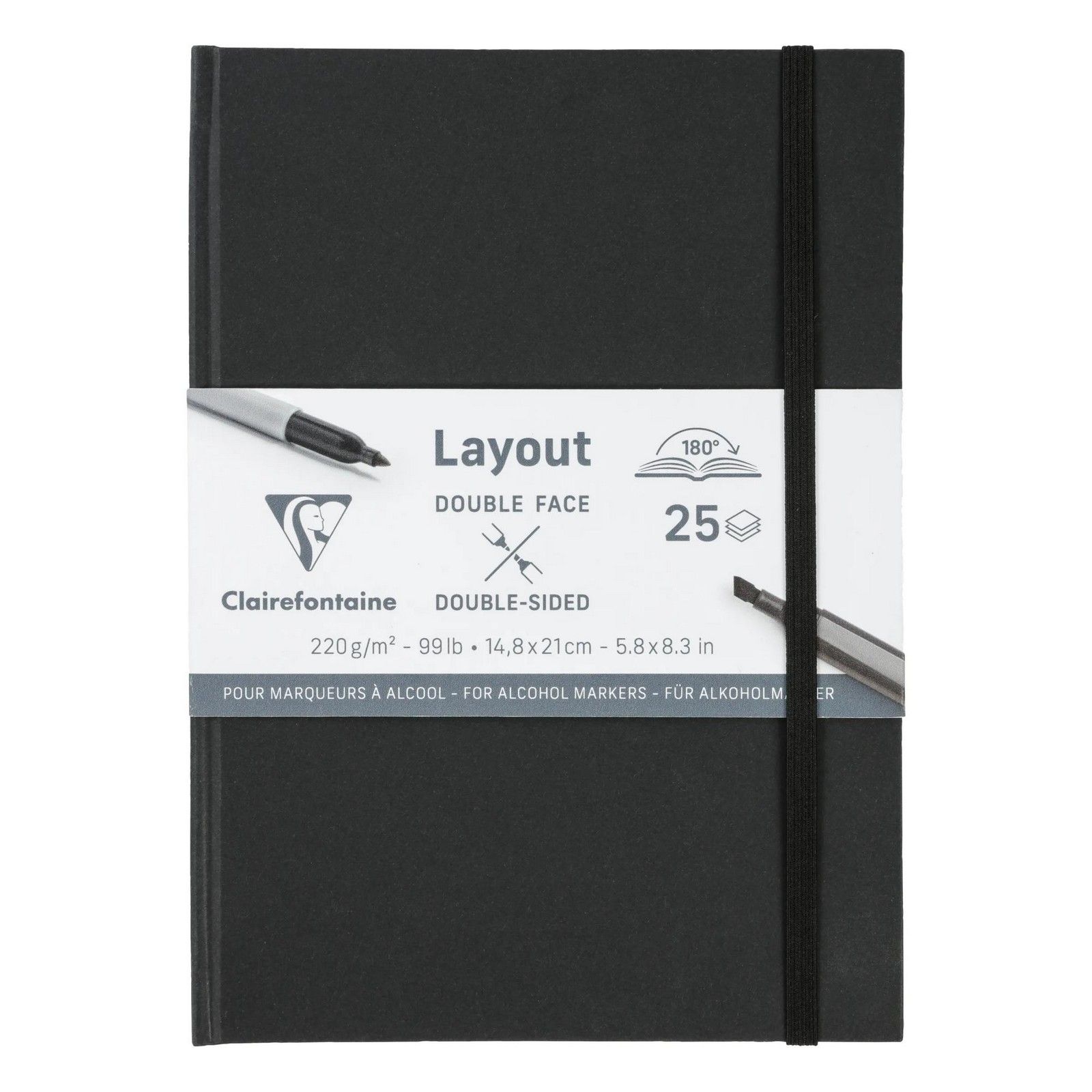 Clairefontaine • Layout Alcohol Markers Book Double Sided A5 25hojas 220G