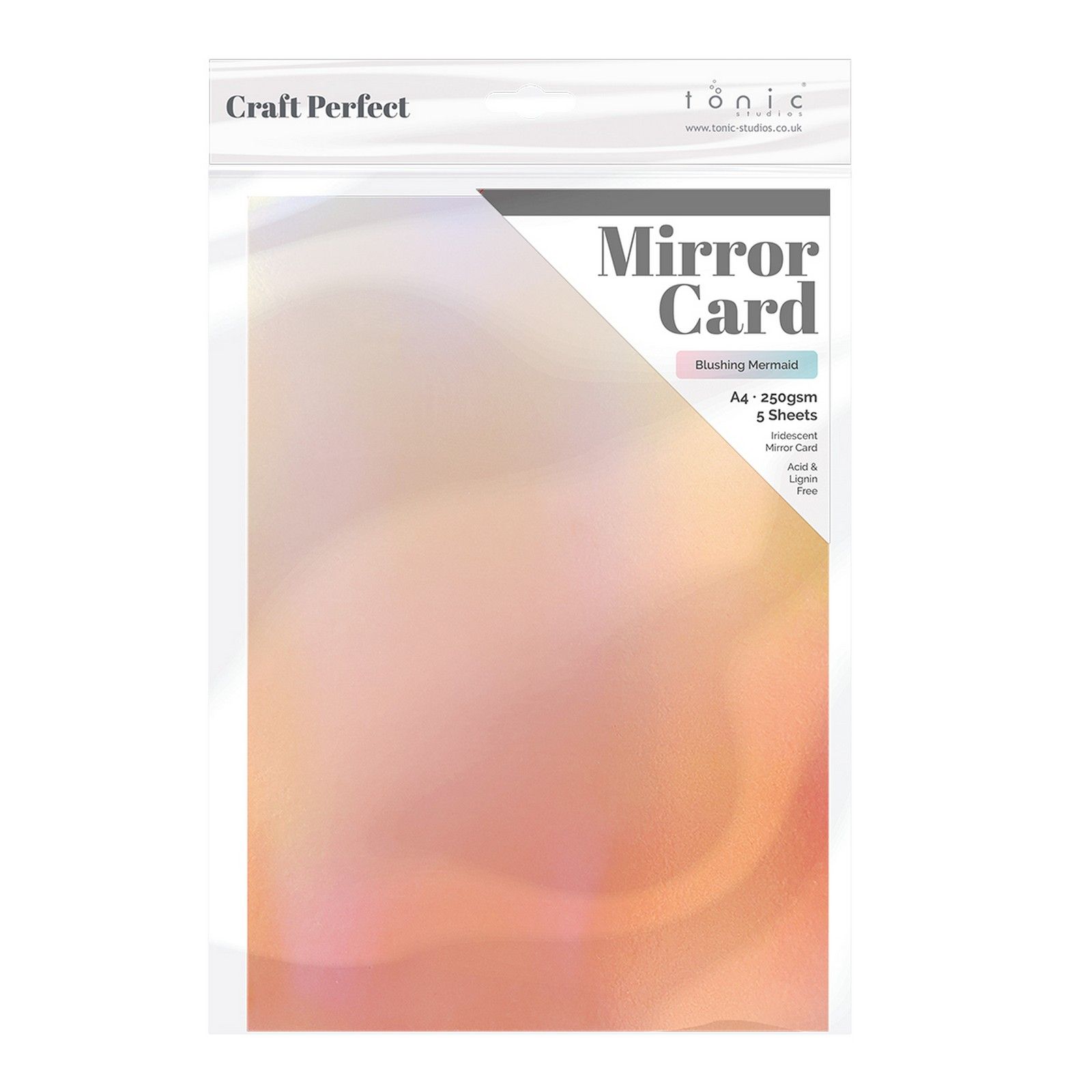 Craft Perfect • Mirror Card Iridescent 250g Angel Fire 5pcs