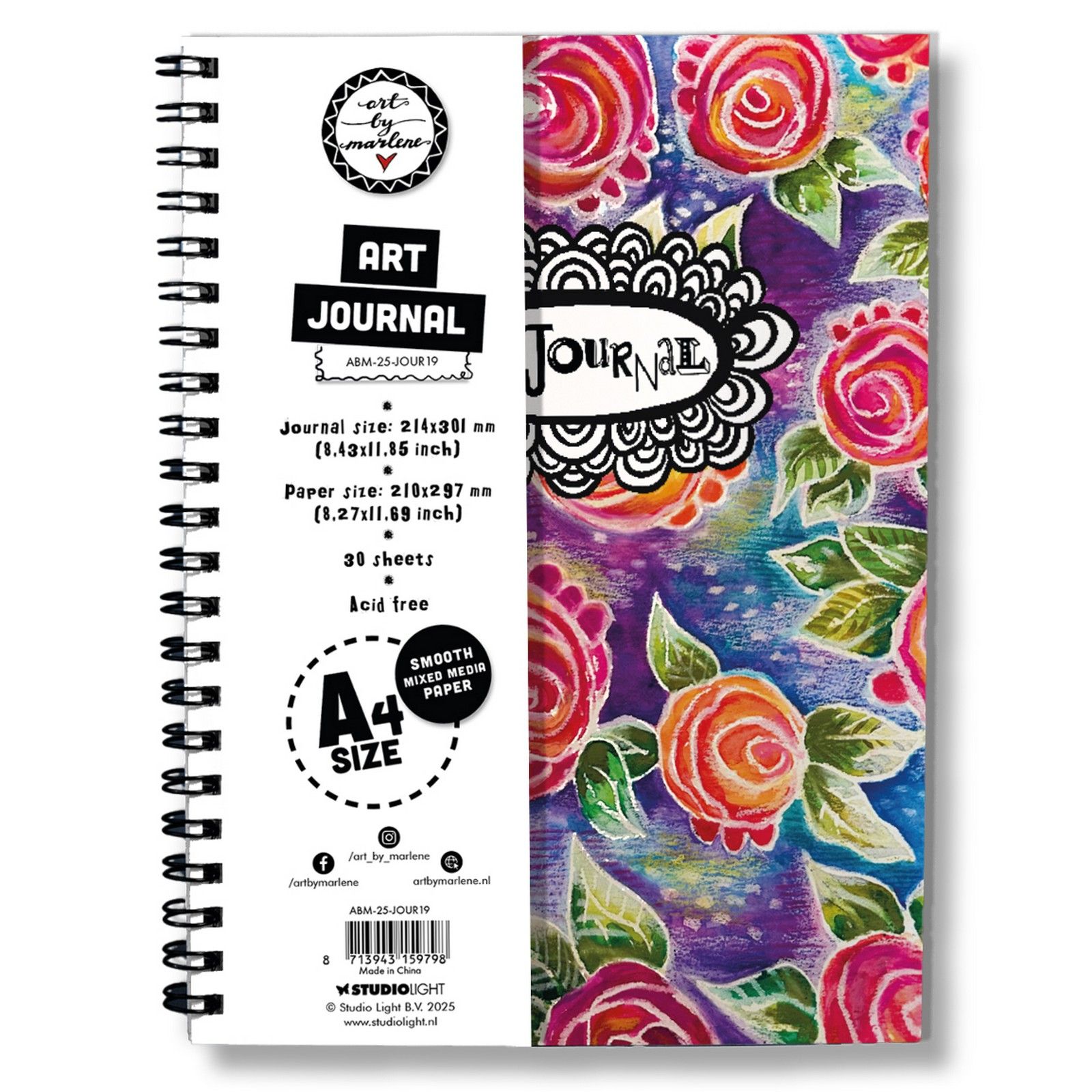 Studio Light • Art By Marlene Art Journal A4 Size