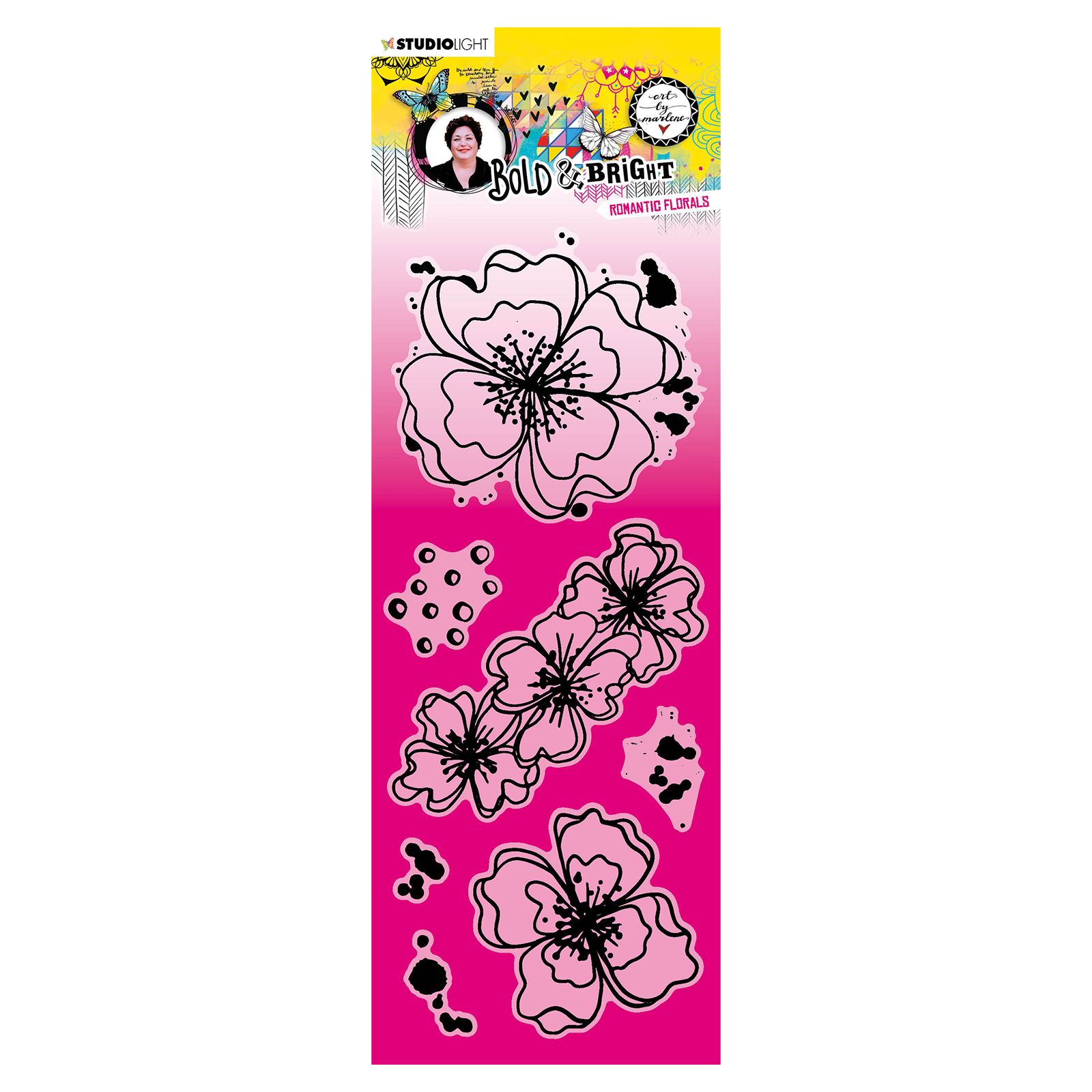 Studio Light • Bold & Bright silikonstempel Romantic florals