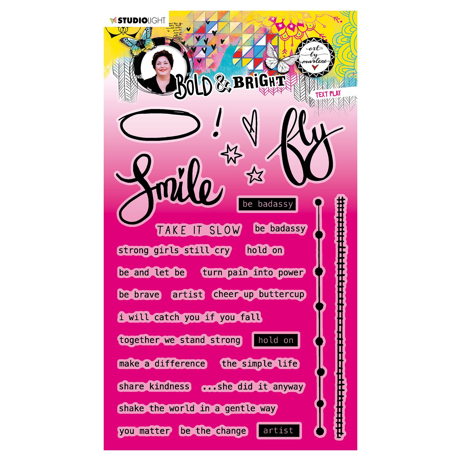 Studio Light • Bold & Bright silikonstempel Text play