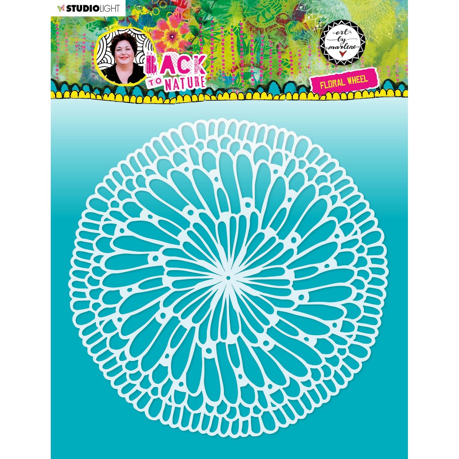Studio Light • Back to Nature Mask Schablone Floral Wheel