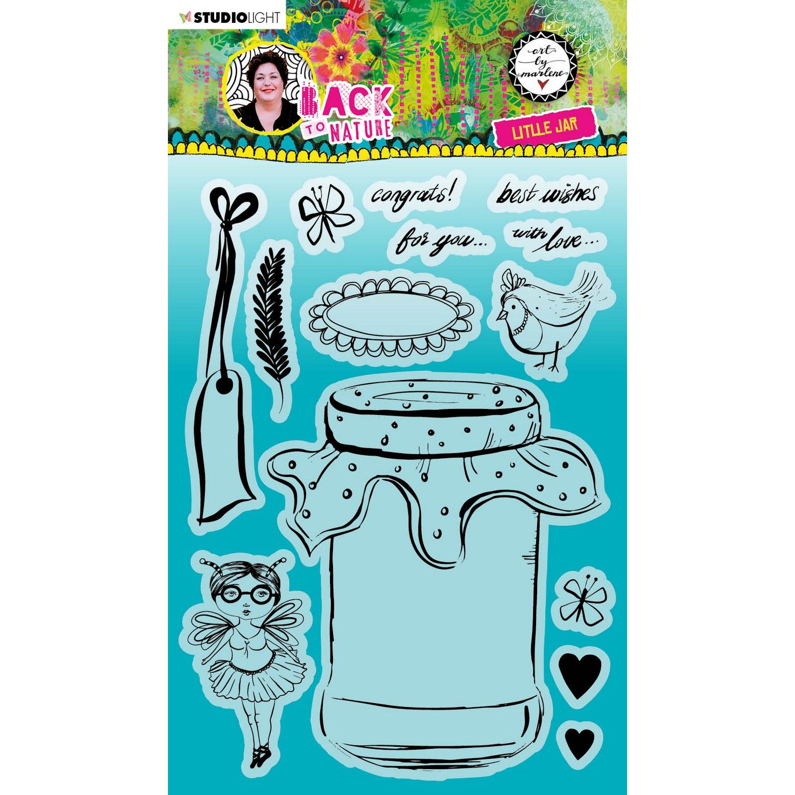 Studio Light • Back to Nature Sello Transparente Little Jar