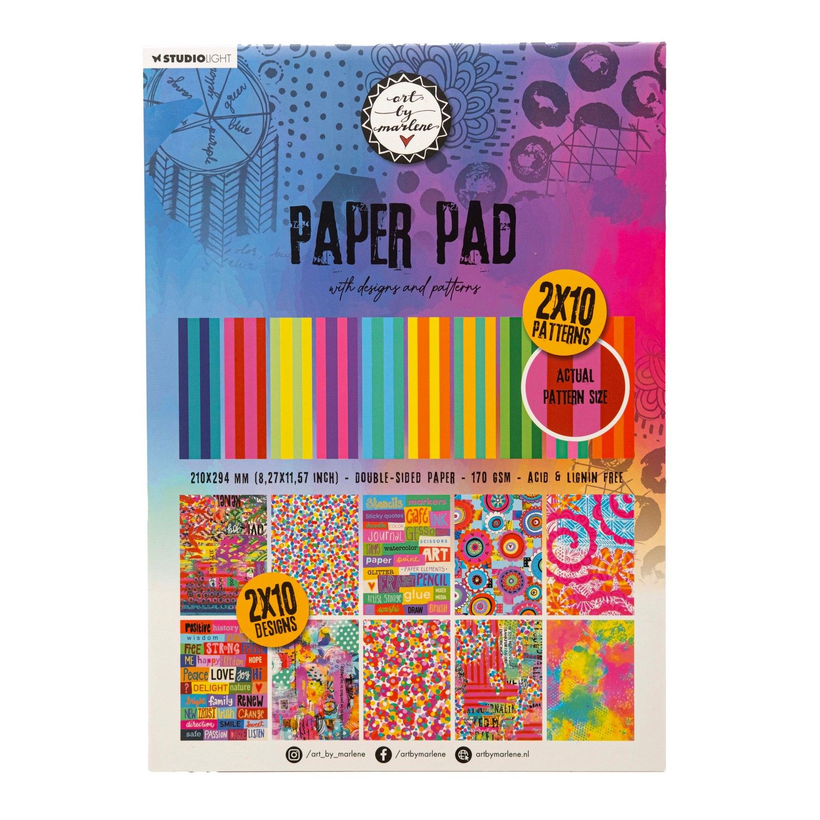 Studio Light • Essentials Collection Design Paper Pad Designs and patterns 