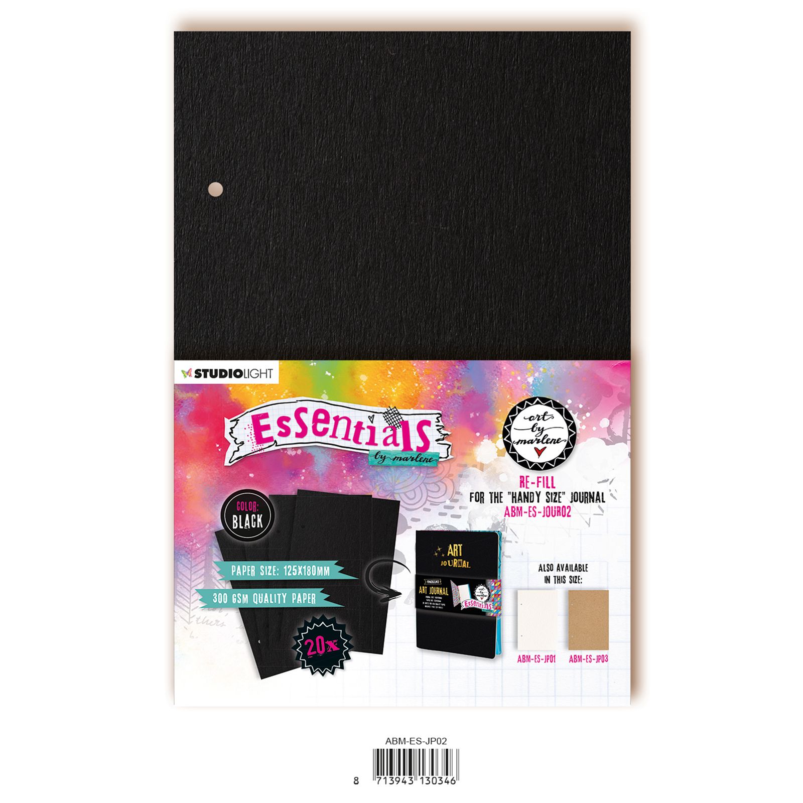 Studio Light • Essentials re-fill for The handy size journal Black