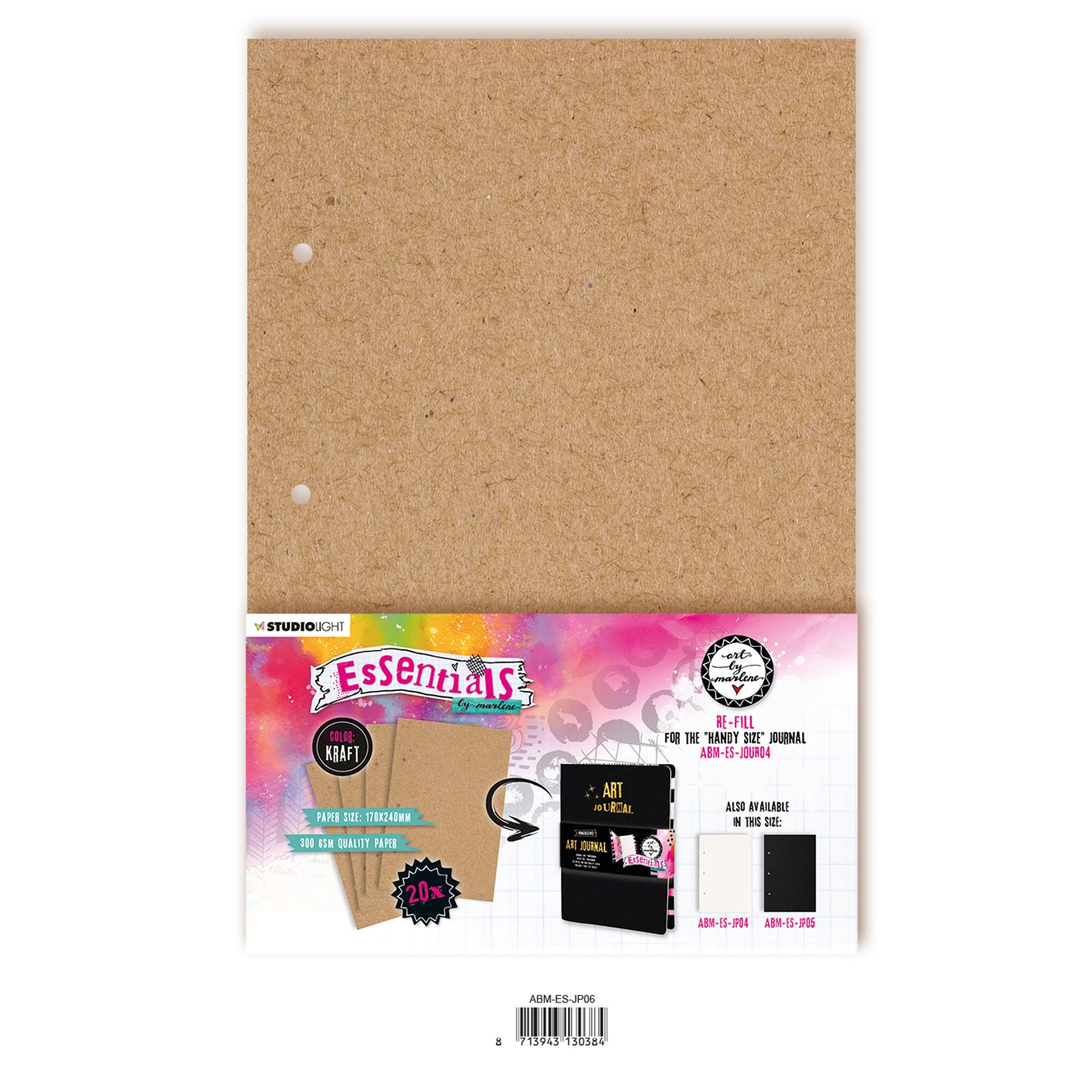 Studio Light • Essentials re-fill for The perfect size journal Kraft