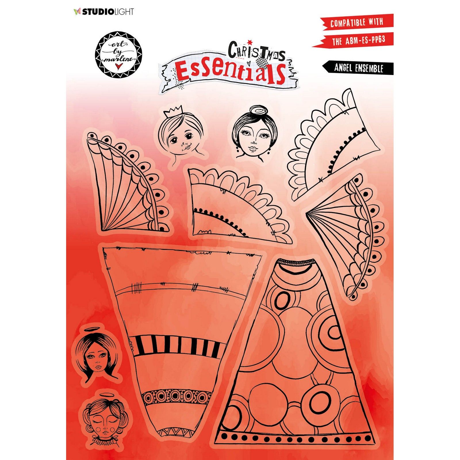 Studio Light • Christmas Essentials Clear Stamp Angel Ensemble