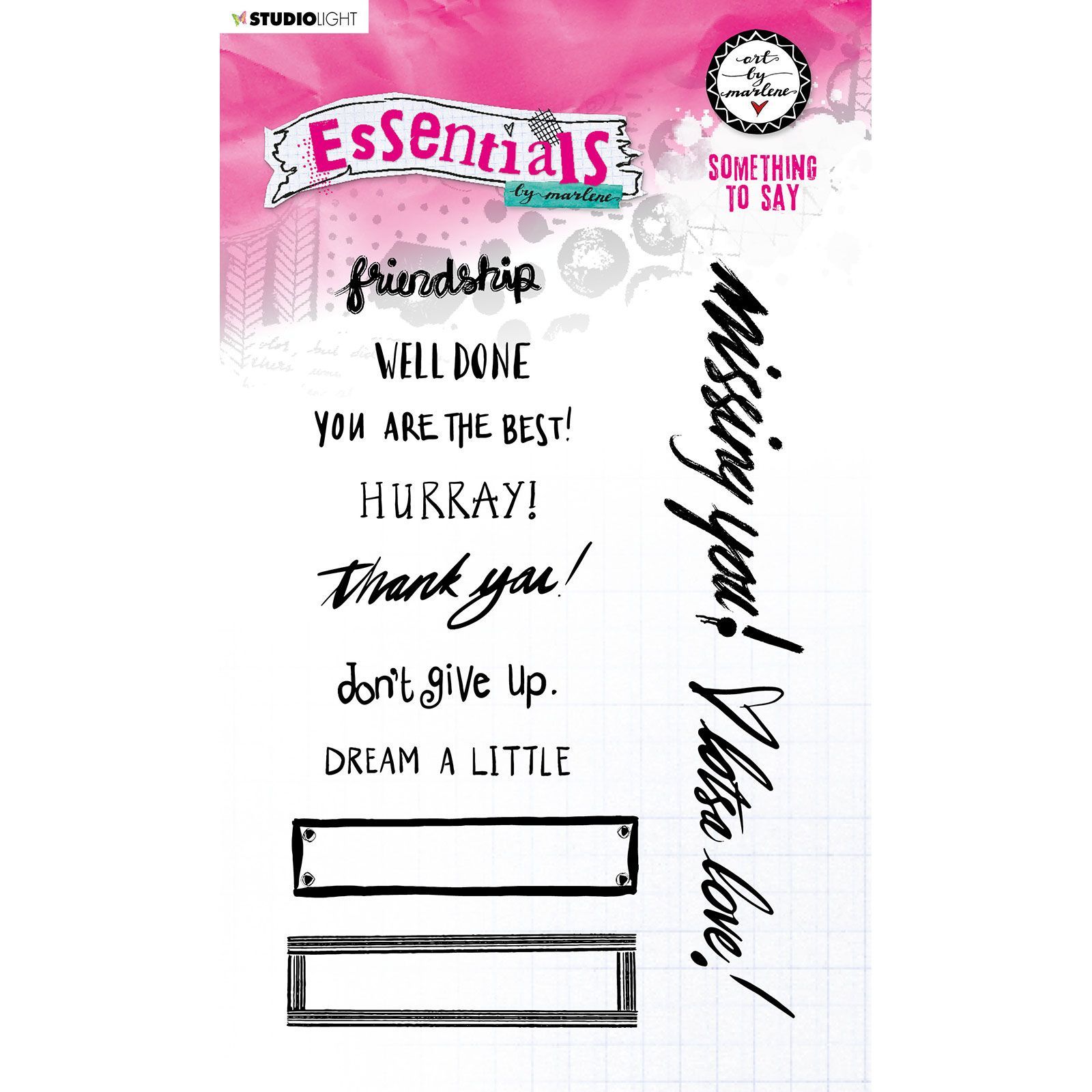 Studio Light • Essentials clear stempel Something to say Nr.75