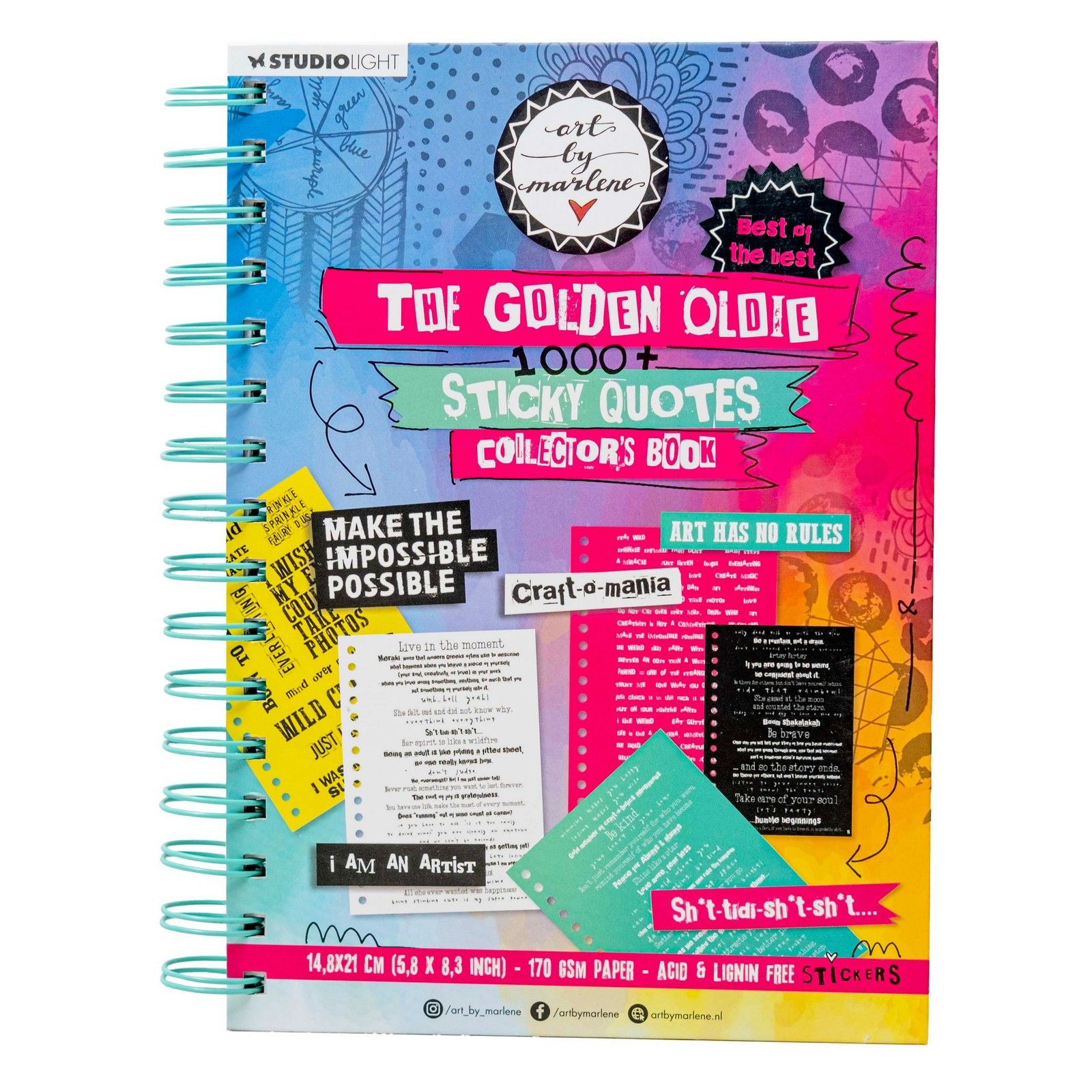 Studio Light • Essentials Collection Sticky Quotes Golden oldie collector's book 