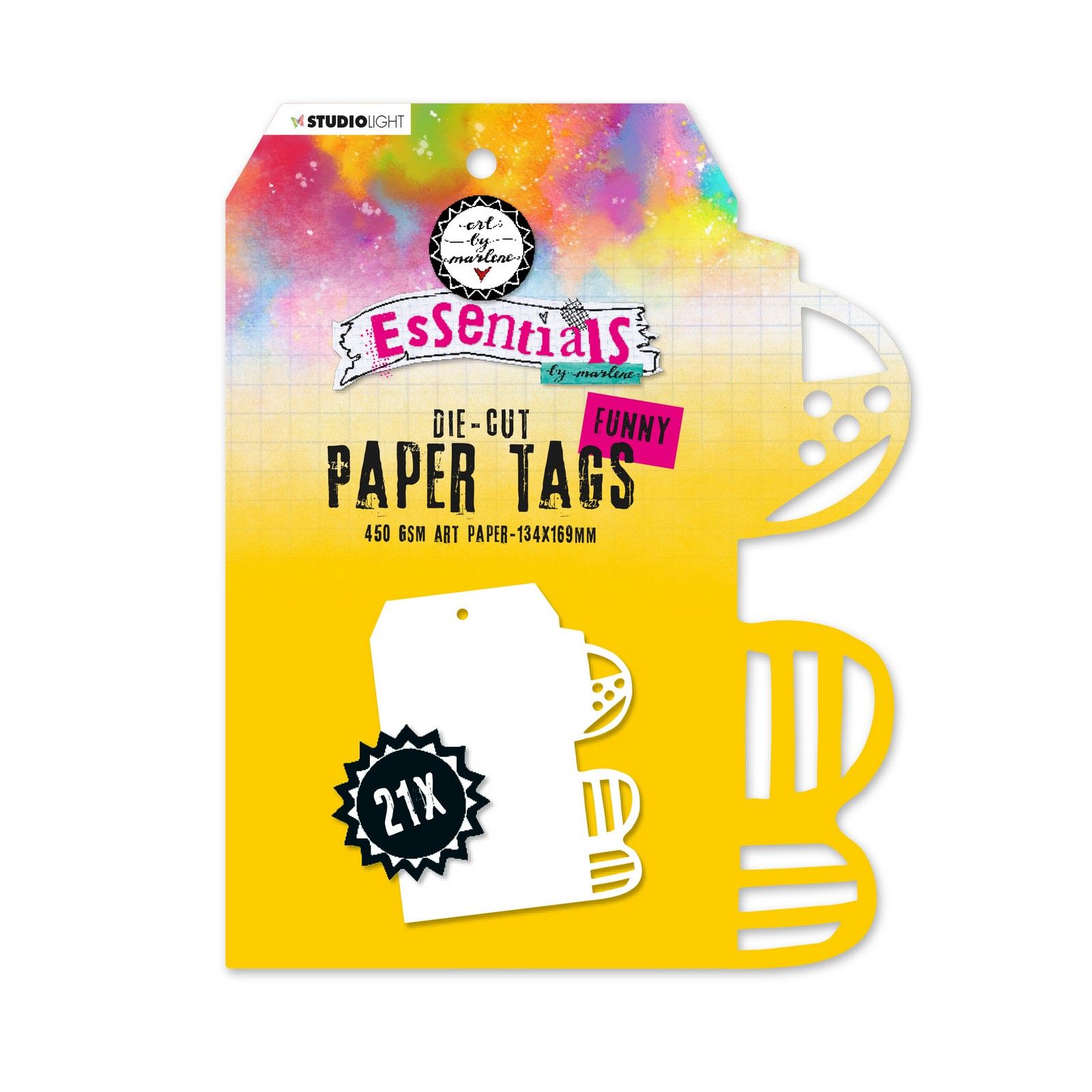 Studio Light • Essentials Paper pad Die-cut Paper Tags Funny Art Paper