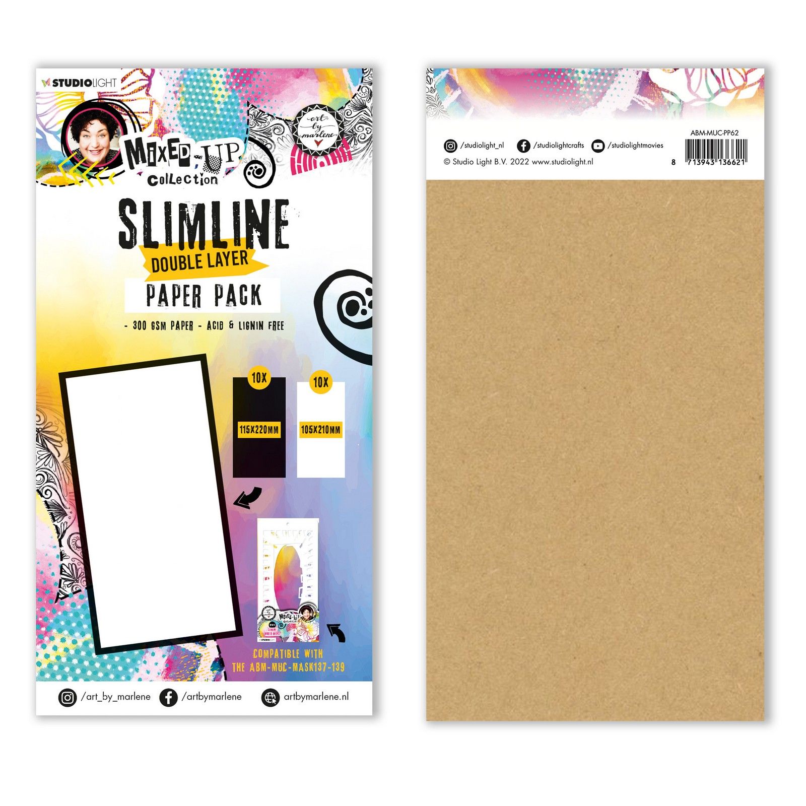 Studio Light • Mixed-Up Collection Paper Pack Slimline Double Layer