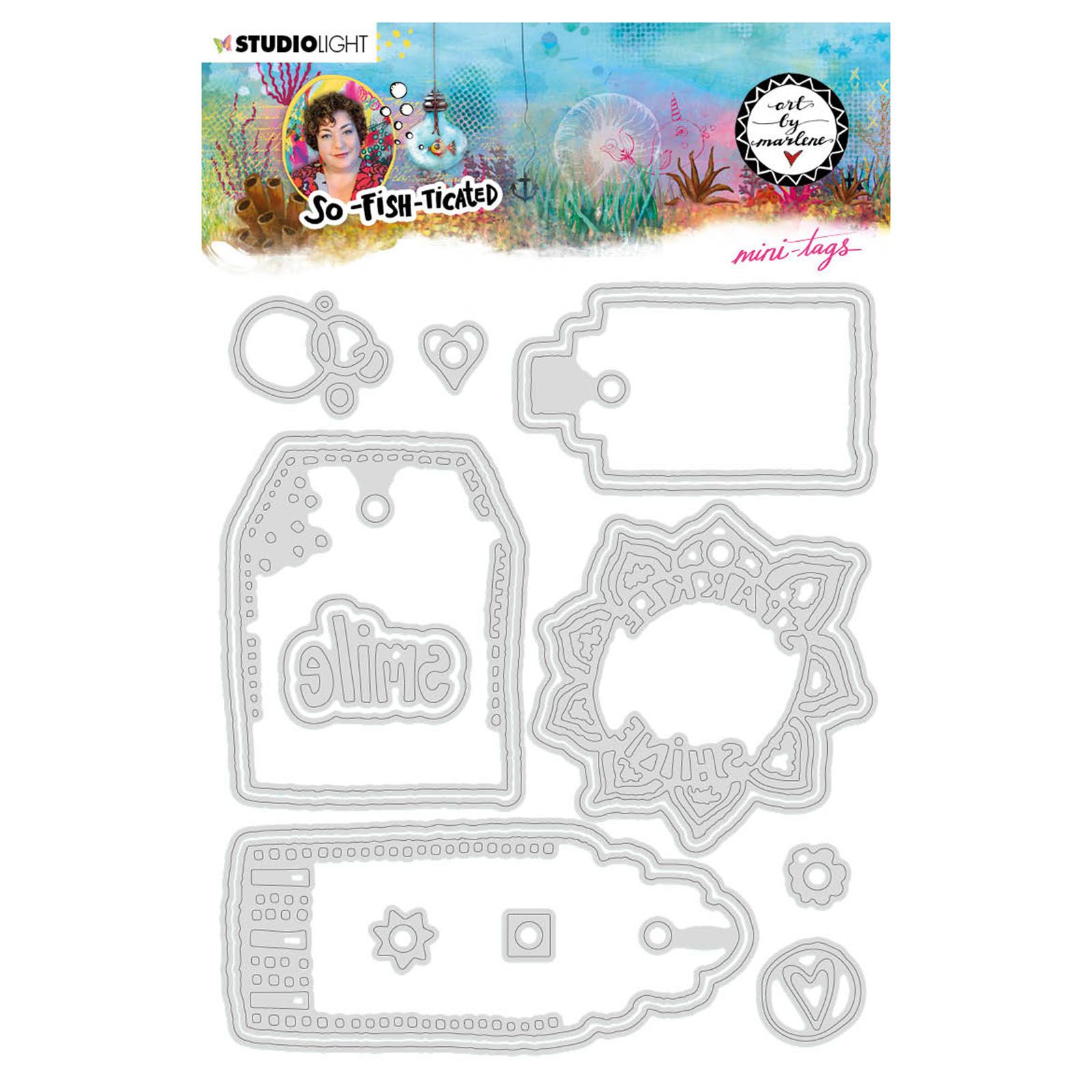 Studio Light • Cutting die Mini-tags So-Fish-Ticated nr.19