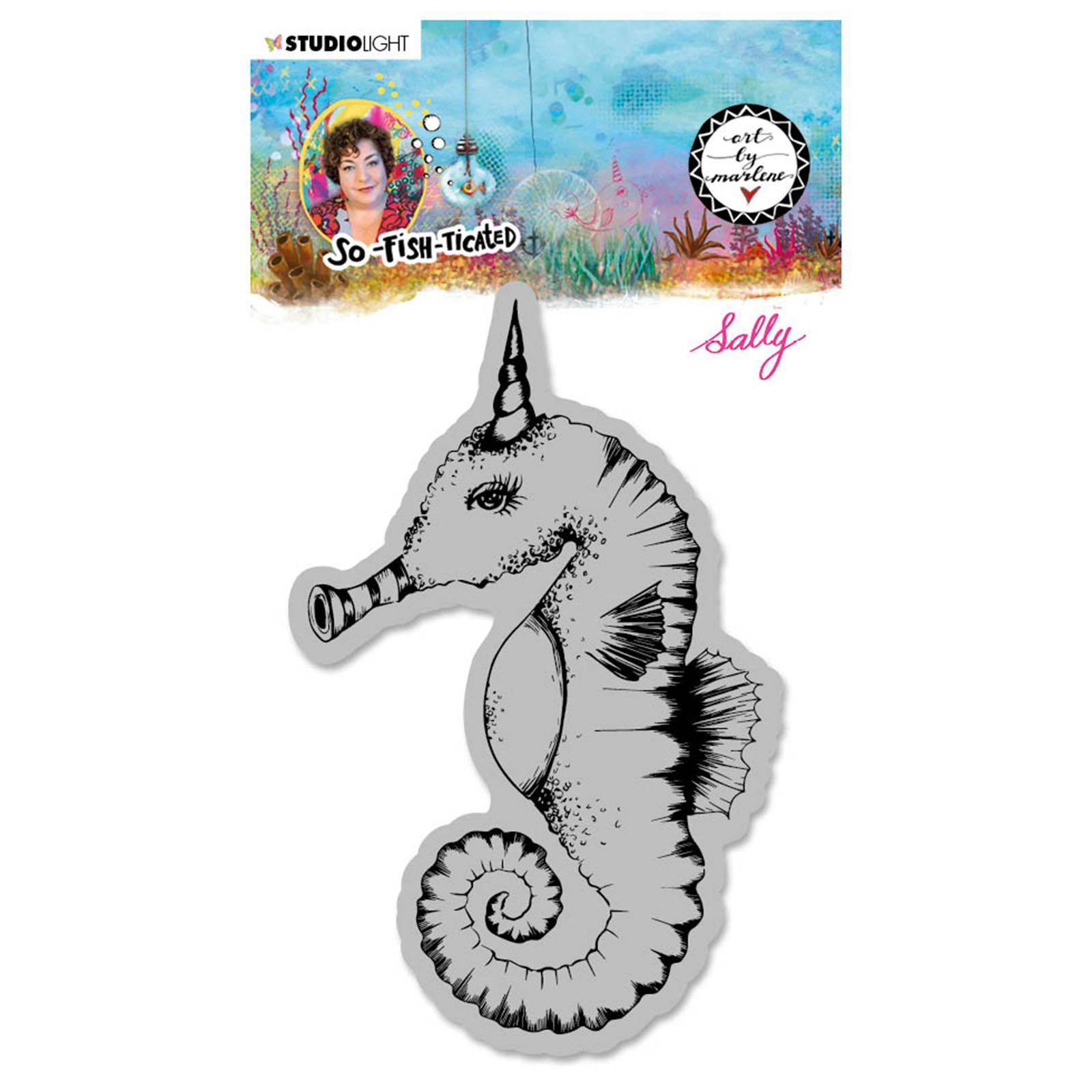 Studio Light • Cling stamp Sally (Sea horse) So-Fish-Ticated nr.16