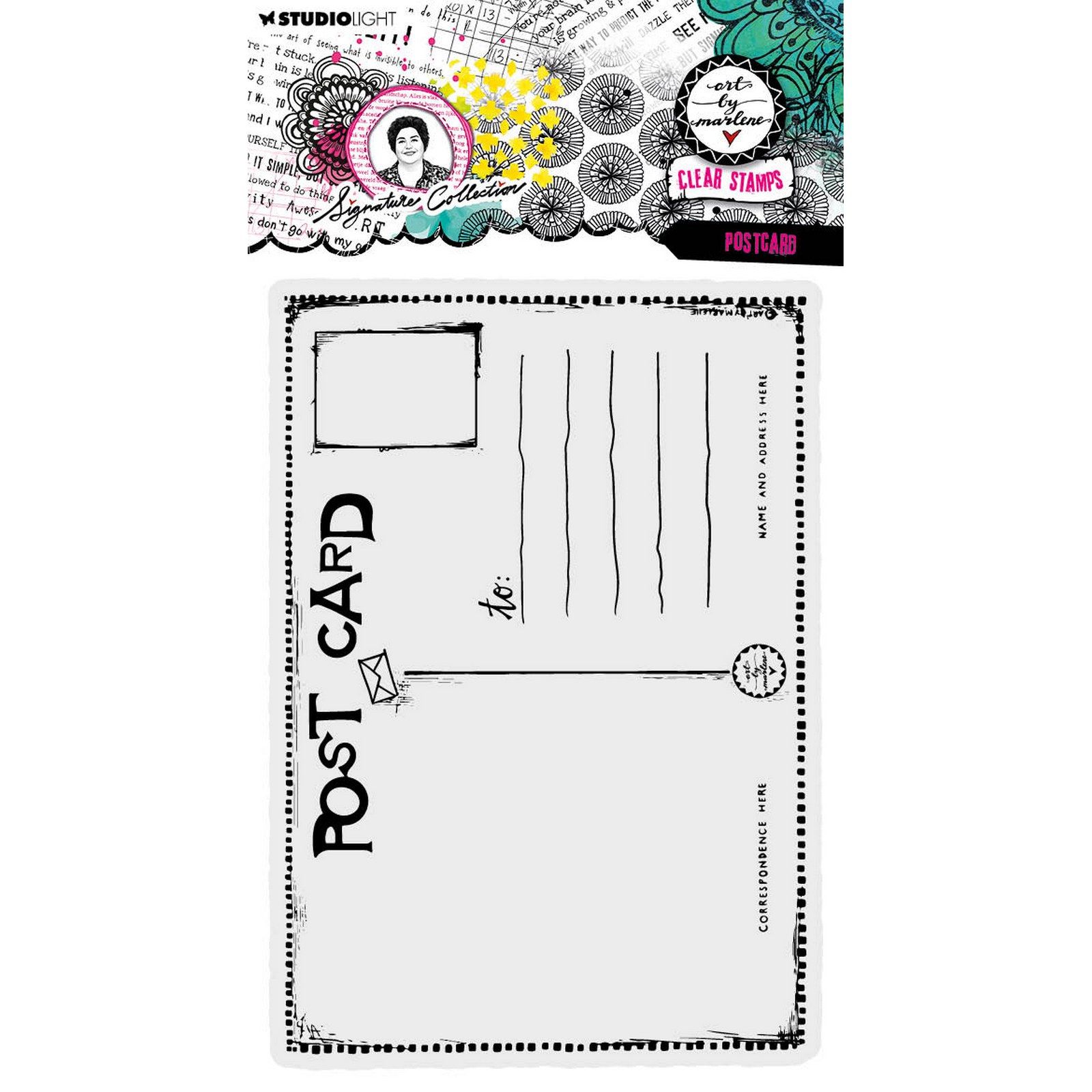 Studio Light • Signature Collection Clear Stamp Post Card