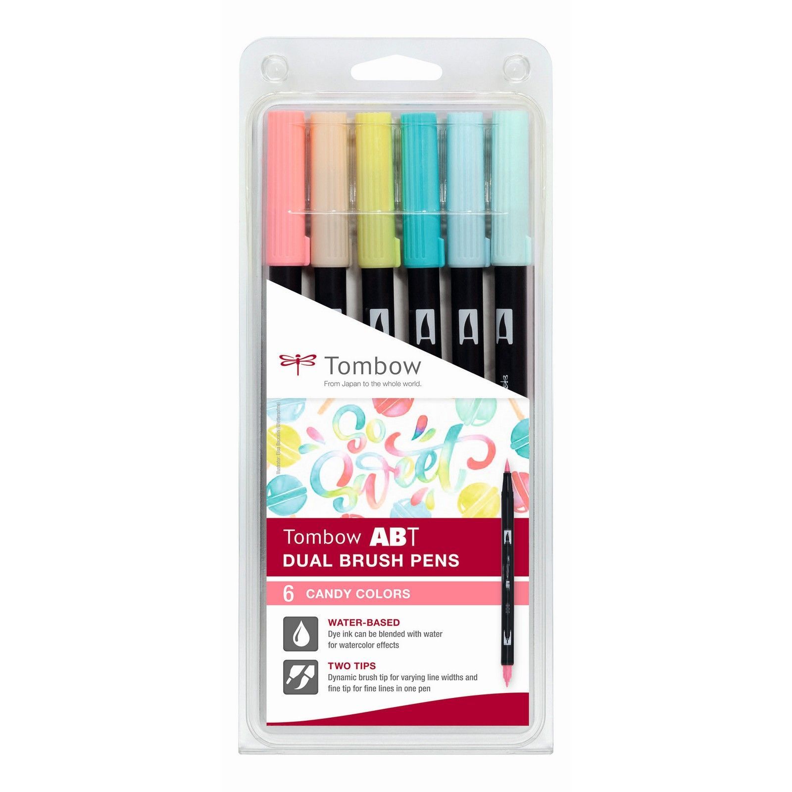 Tombow • Brush pen set de 6 Candy Colors