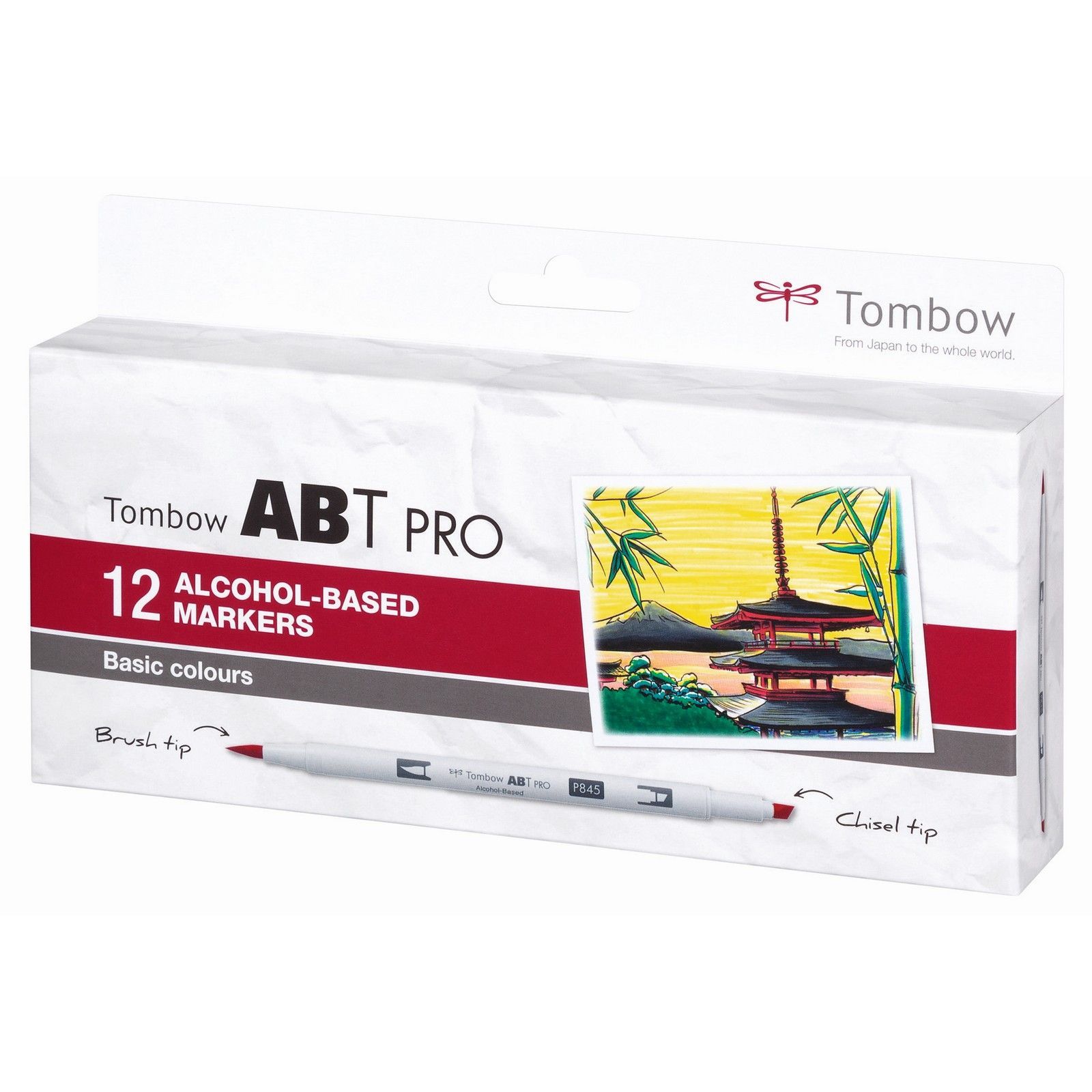 Tombow • ABT PRO marker set op alcohol basis Basis kleuren 12pcs