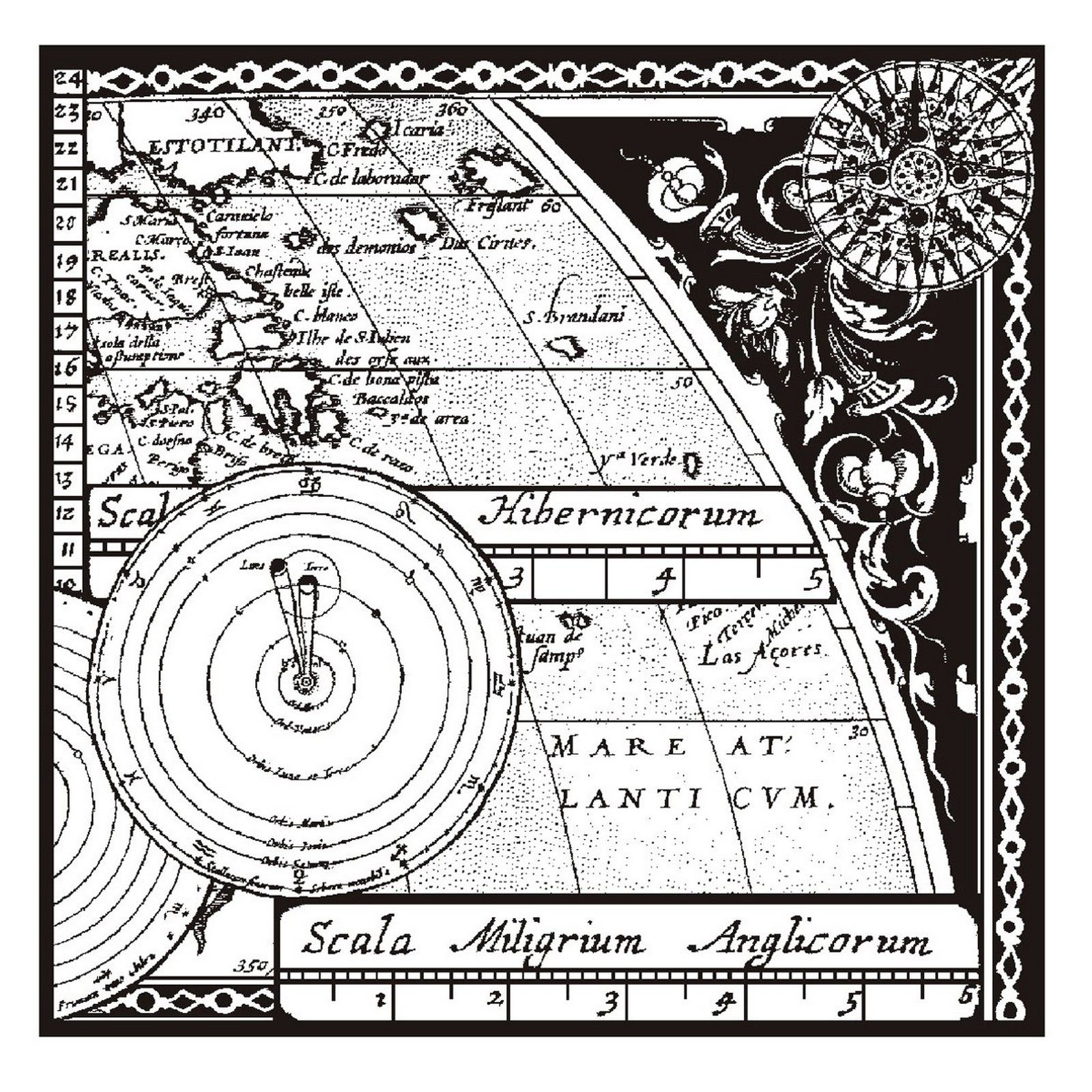 Woodware • Clear Singles Stamp Map And Compass