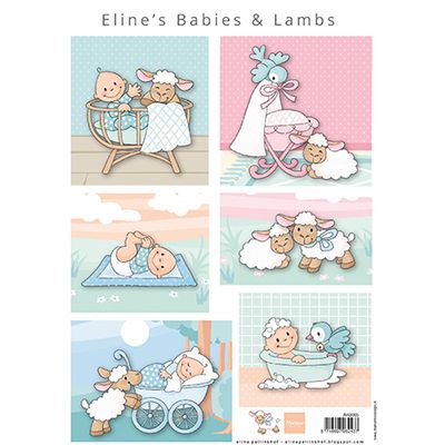 Marianne Design • Hoja de Corte Los bebés y corderos de Eline