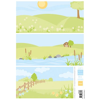 Marianne Design • Cutting Sheet Eline's backgrounds pastel meadows