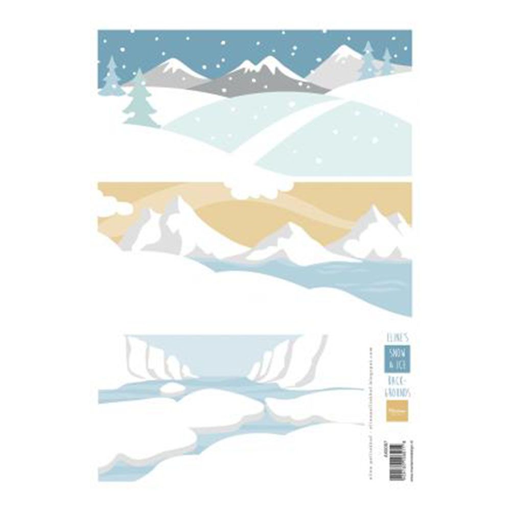 Marianne Design • Cutting Sheet Eline's backgrounds Snow & ice