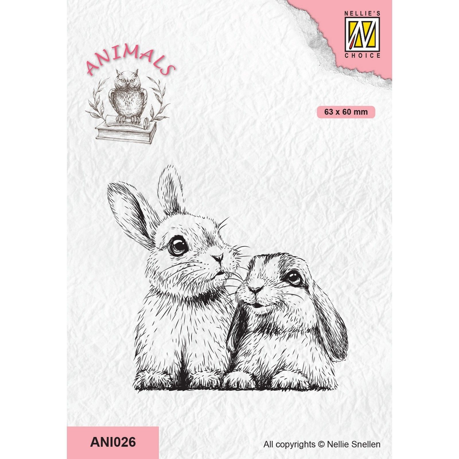 Nellie's Choice • Animals Silikonenstempeln Two Rabbits