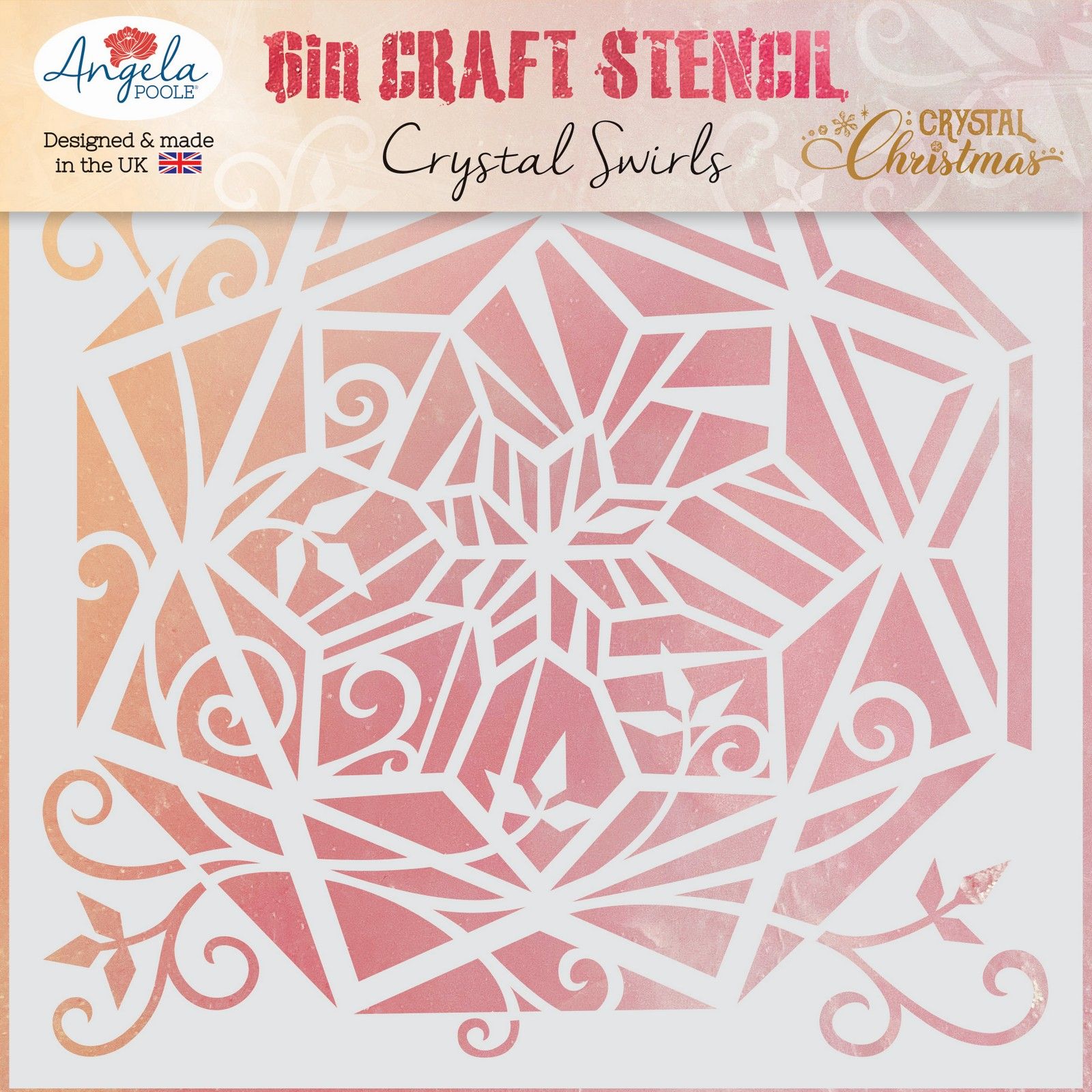 Angela Poole • Craft Stencil Crystal Swirls