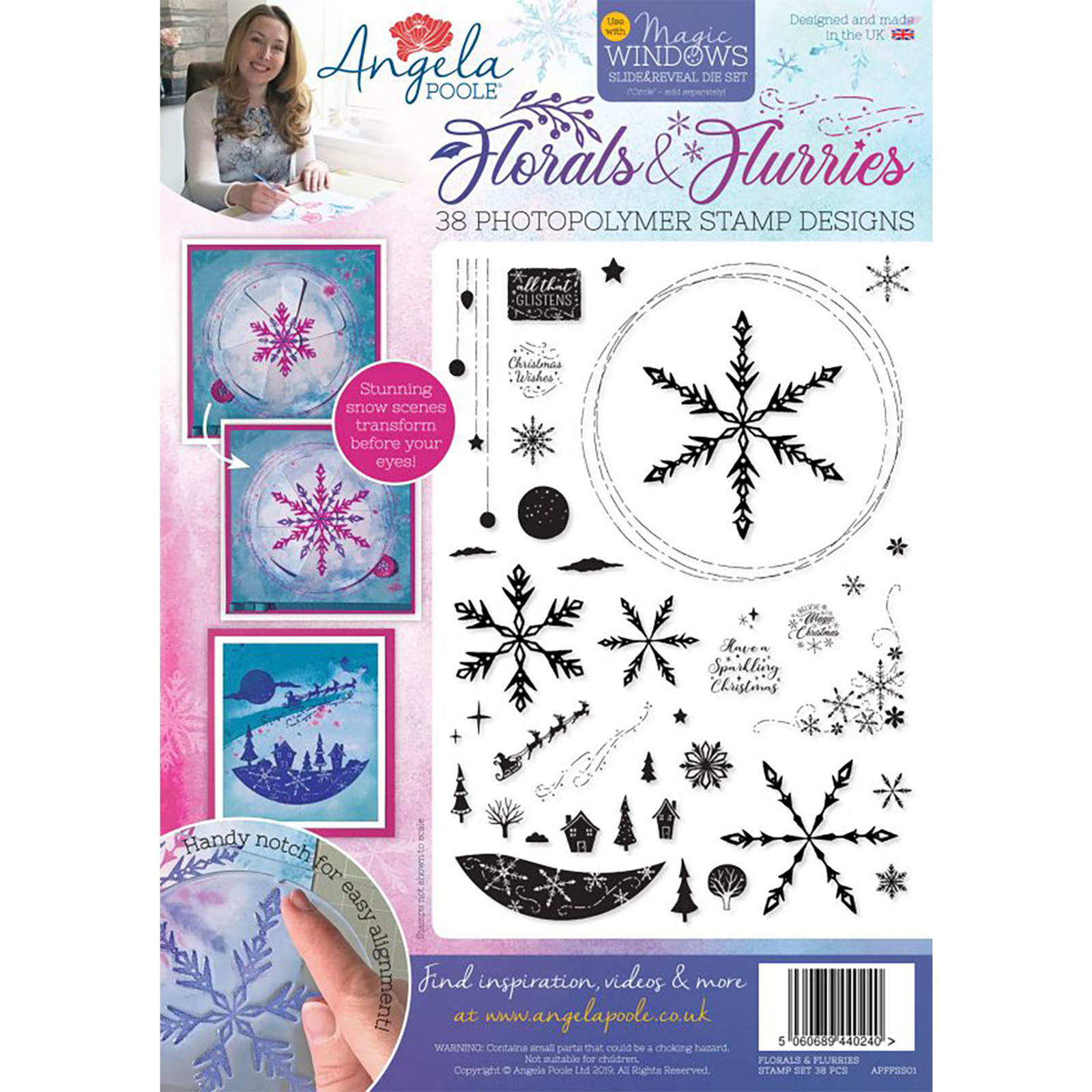 Creative Expressions • Magic windows clear stamp set Florals and flurries