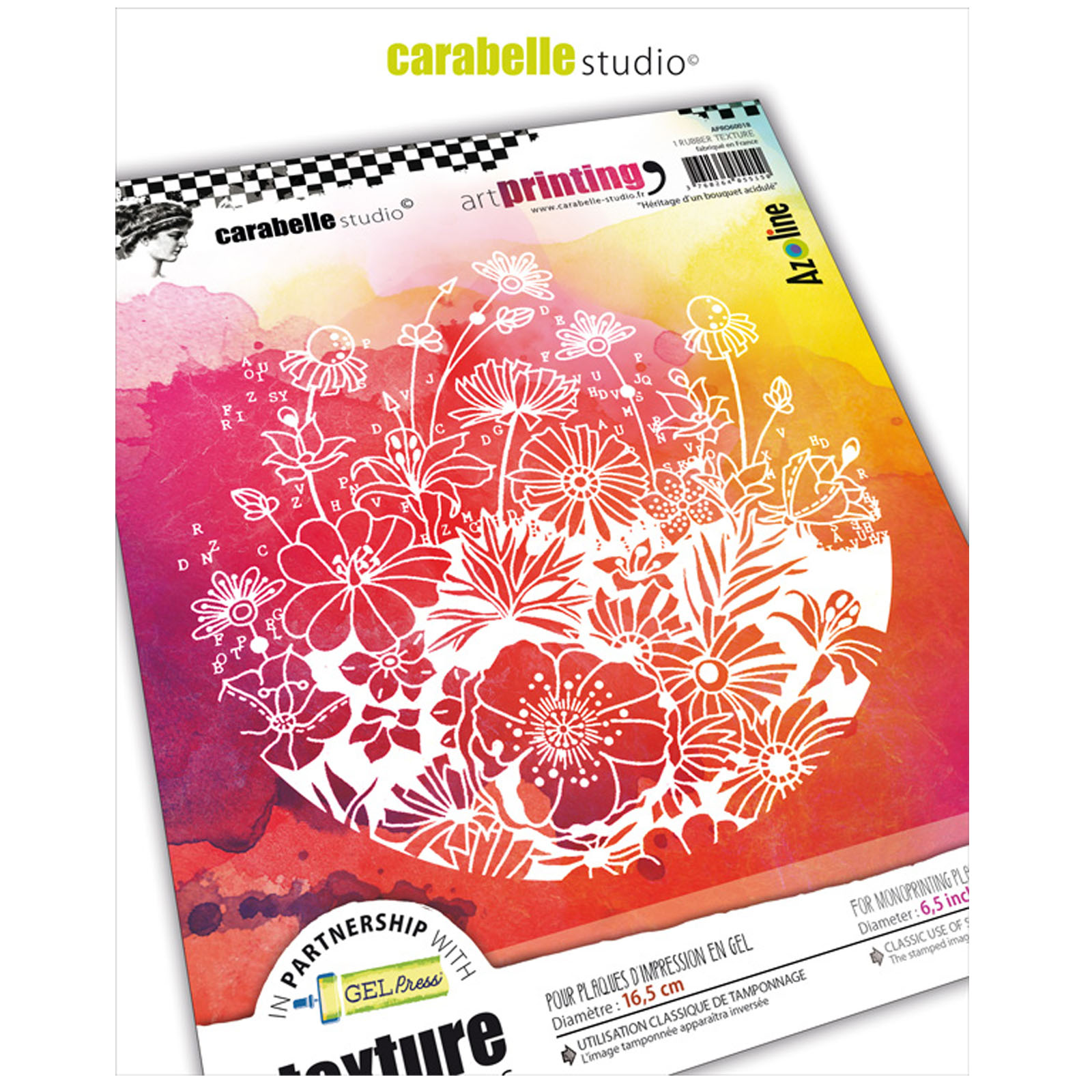 Carabelle Studio • Art Printing Gummistempel Kreis Blumenstrauß