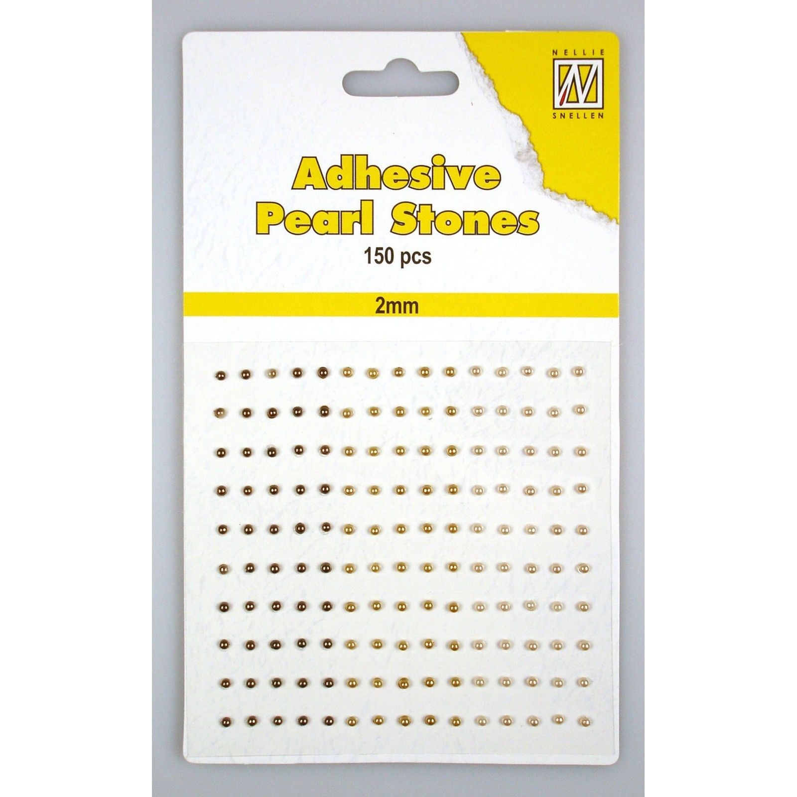Nellie's Choice • Adhesive Pearls 150pcs/Sheet 2mm 3 Tones Brown