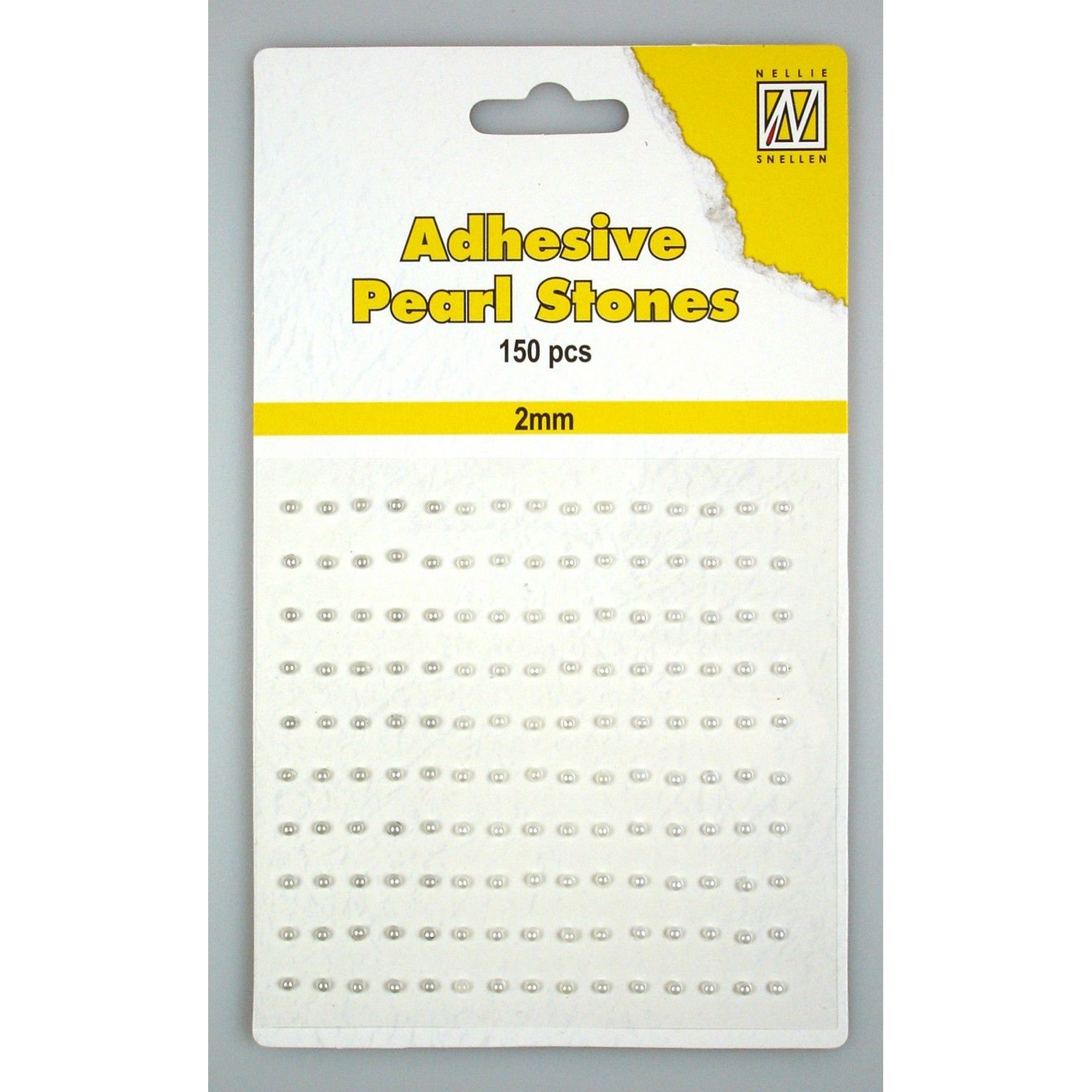 Nellie's Choice • Adhesive Pearls 150pcs/Sheet 2mm 3 Tones White