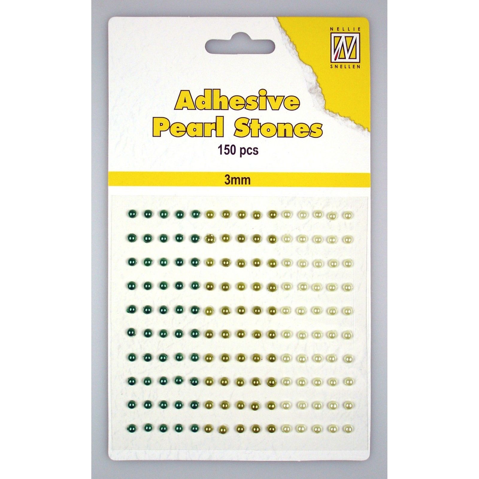 Nellie's Choice • Adhesive Pearls 150Stück/Sheet 3mm 3 Tones Green