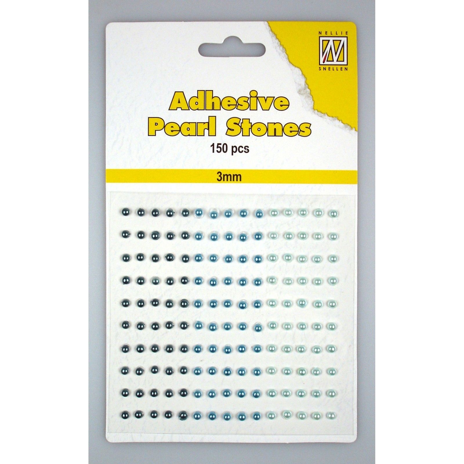 Nellie's Choice • Adhesive Pearls 150stuks/Sheet 3mm 3 Tones Blue