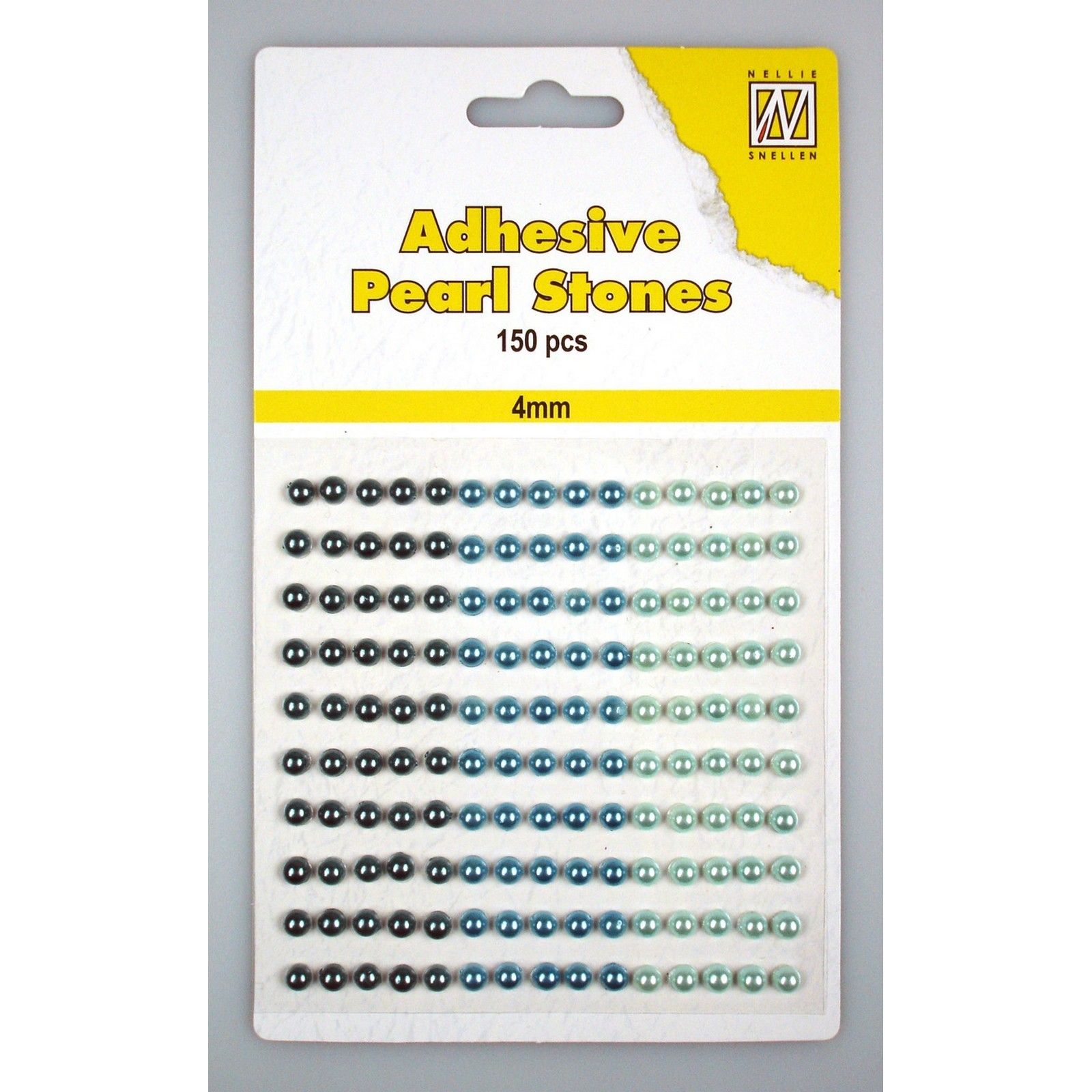 Nellie's Choice • Adhesive Pearls 150stuks/Sheet 4mm 3 Tones Blue