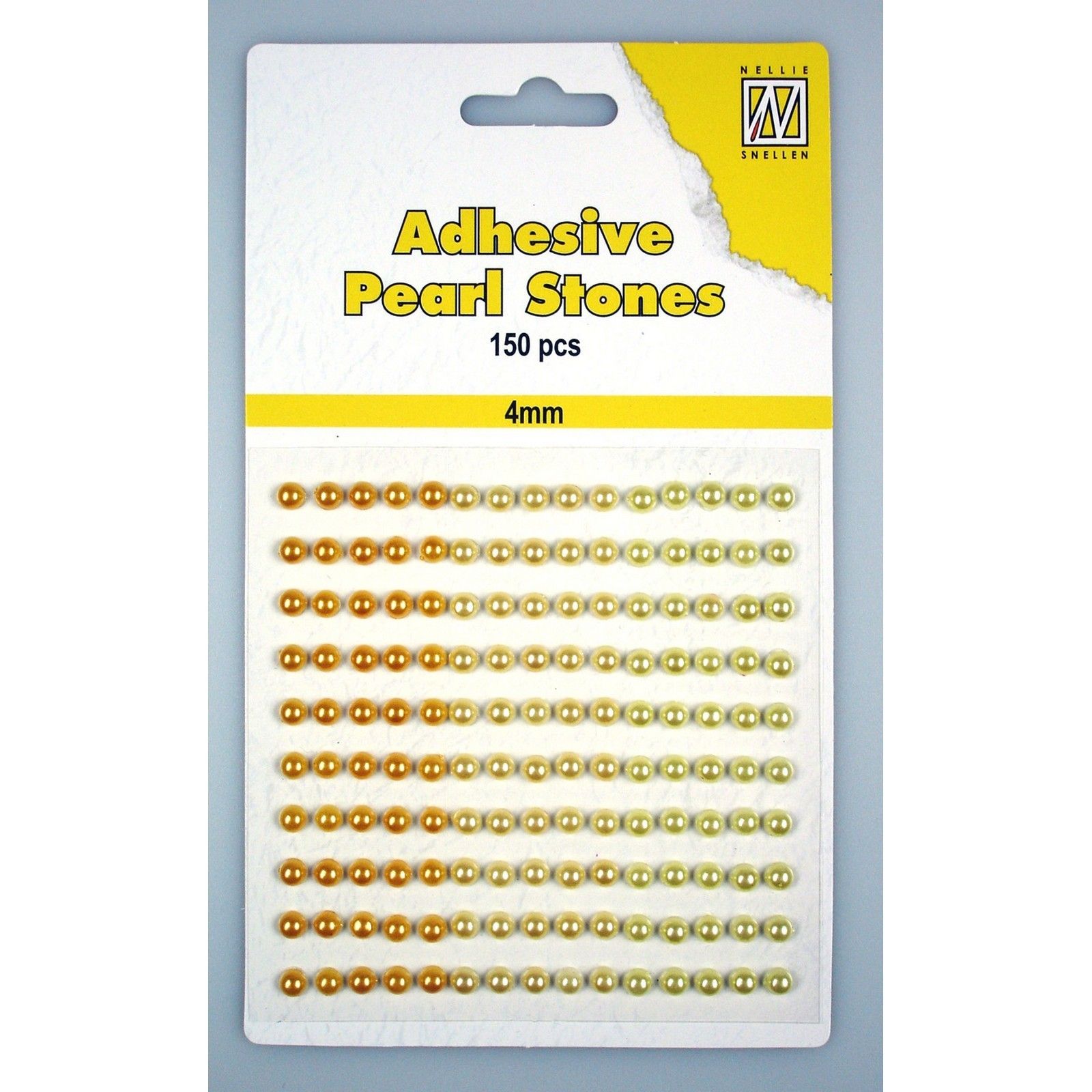 Nellie's Choice • Adhesive Pearls 150pcs/Sheet 4mm 3 Tones Yellow-Gold