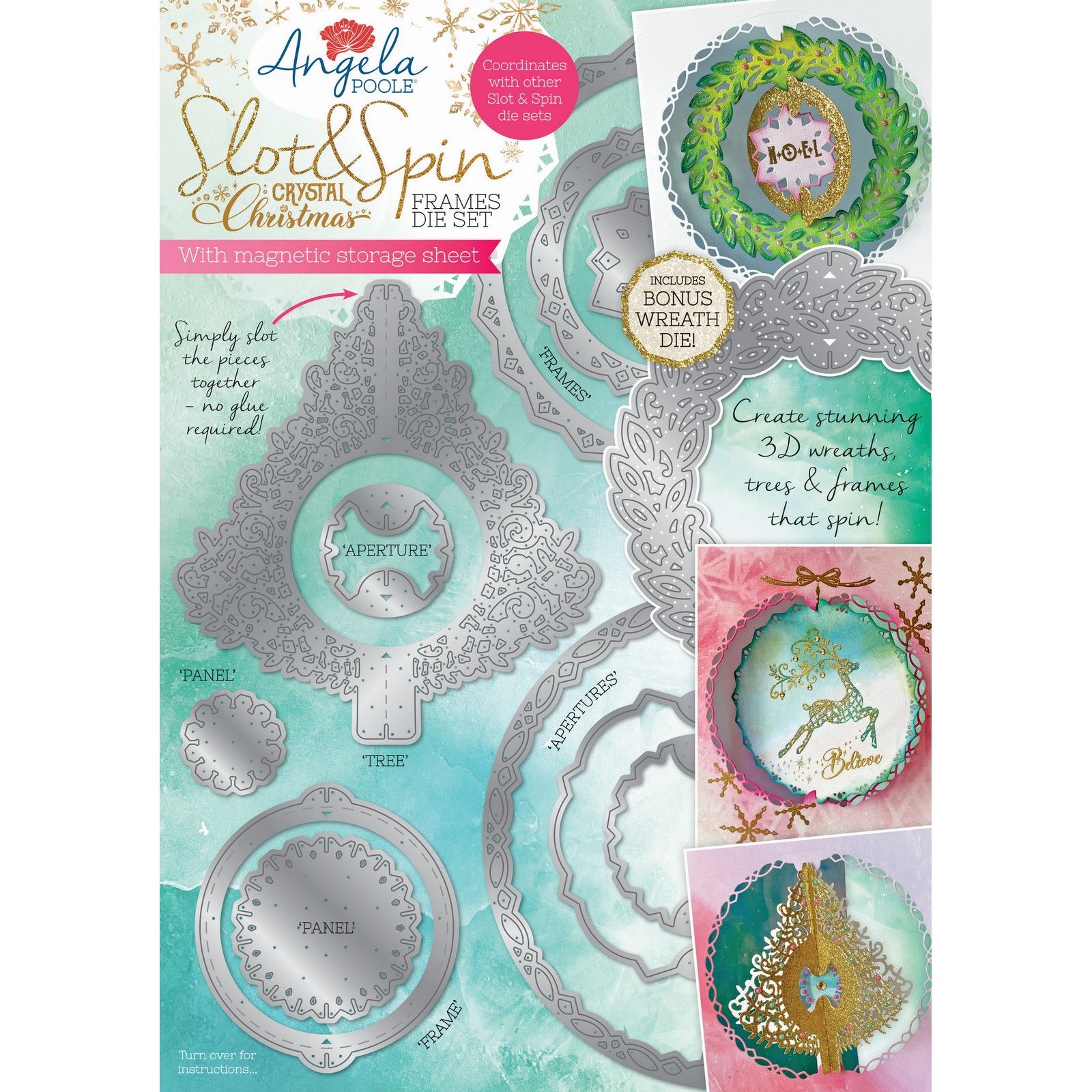 Angela Poole • Frame Die Set Crystal Christmas Slot & Spin