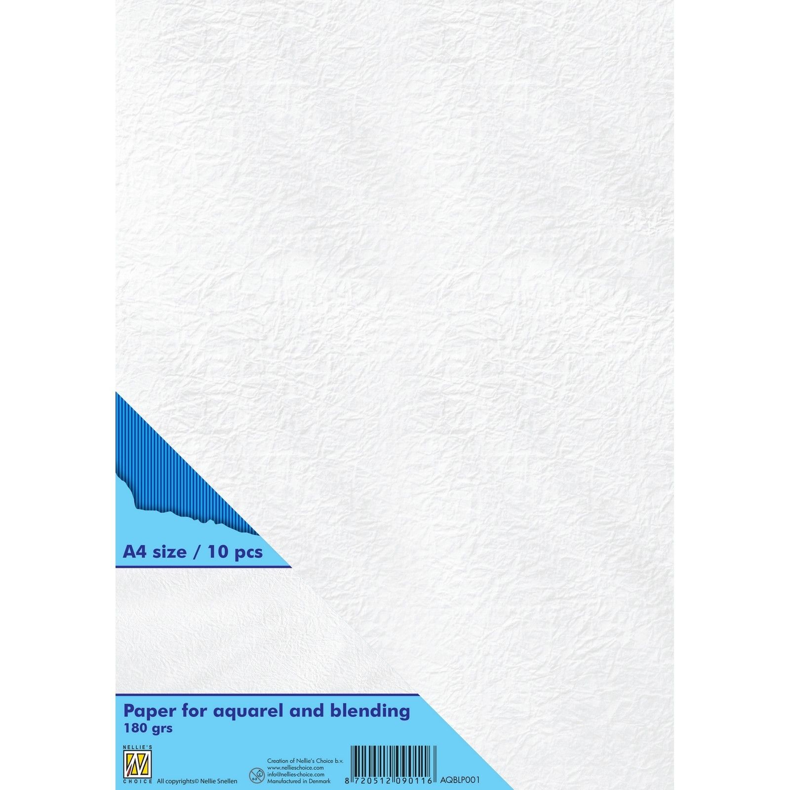 Nellie's Choice • Aquarelpapier Aquarel & Stempel Techniek A4 180g 10 vellen