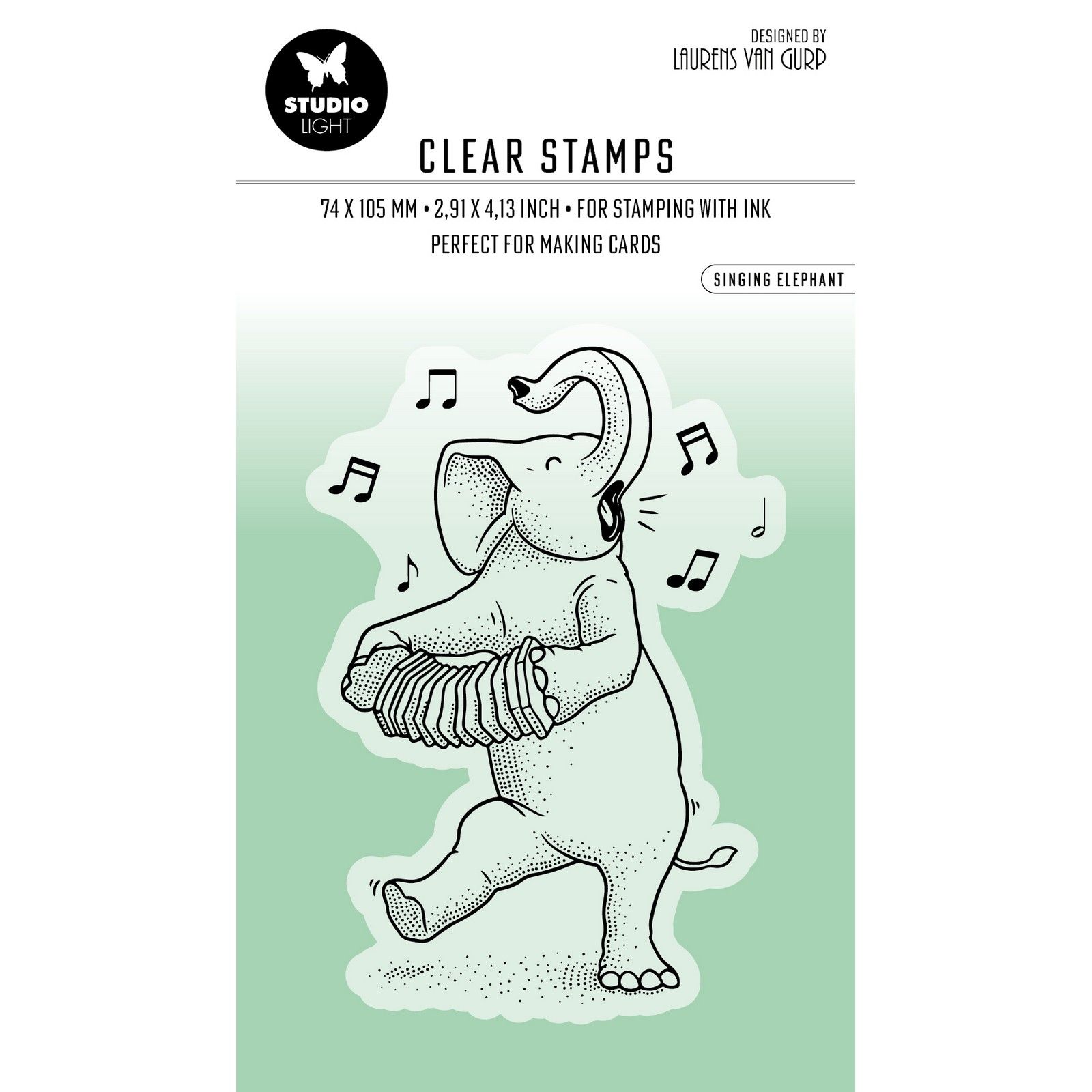 Studio Light • Essentials Clear Stamp Singing Elephant
