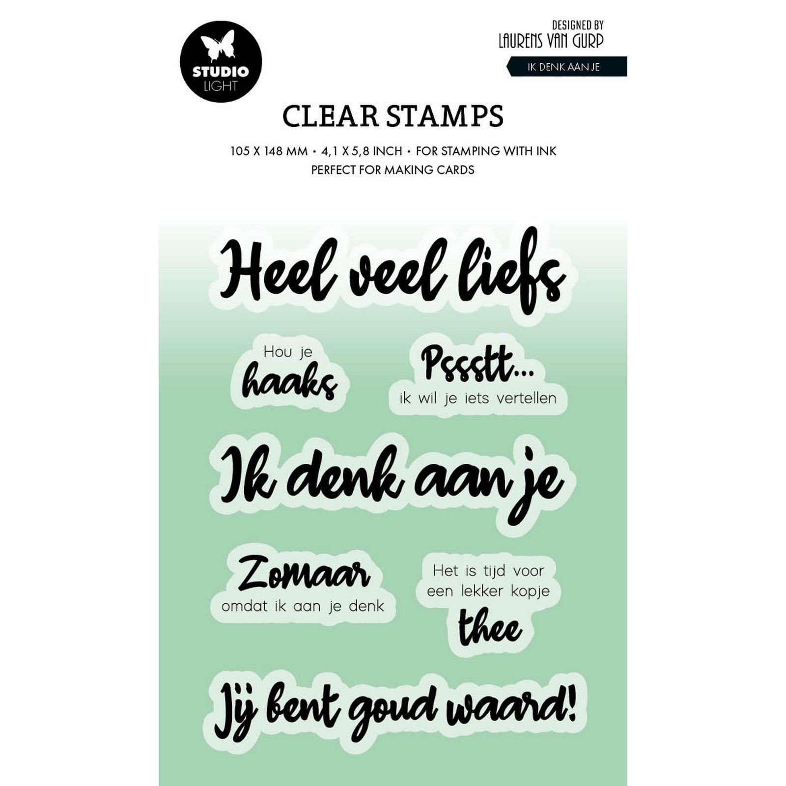 Studio Light • By Laurens Clear Stamp Ik Denk Aan Je
