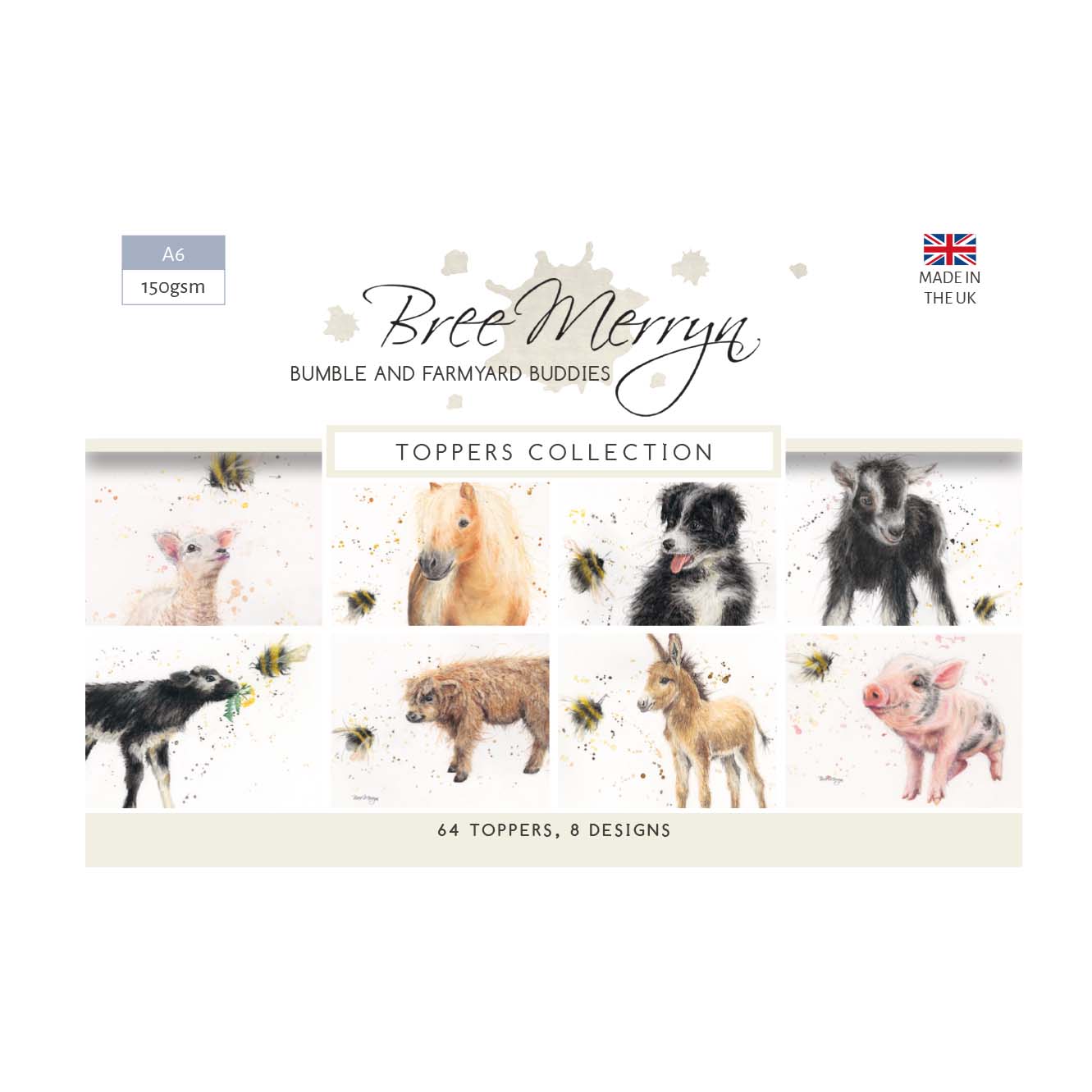 Bree Merryn Art • Bumble & Farmyard Friends Toppers A6