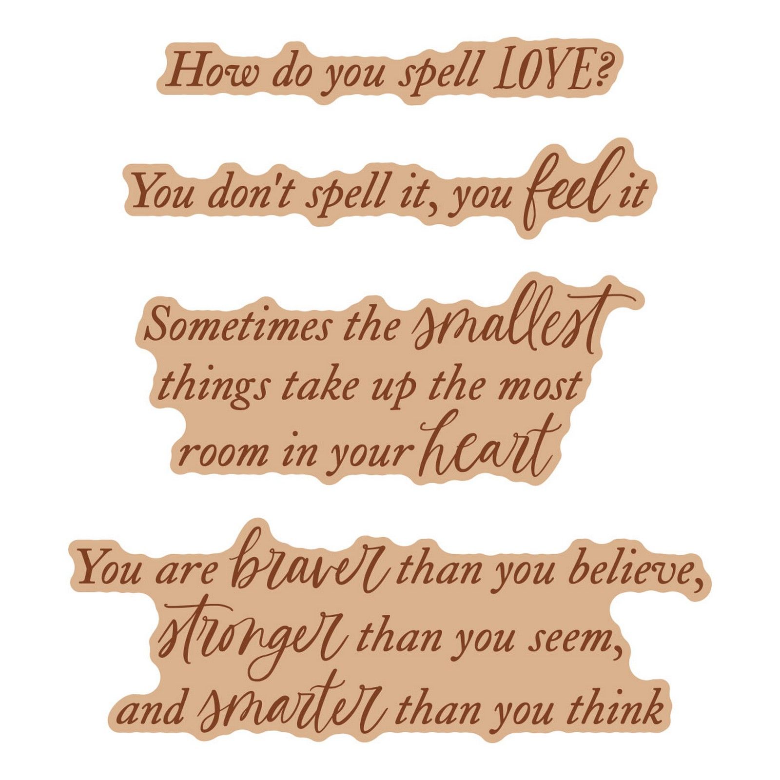 Spellbinders • BetterPress Letterpress Press Plate & Matrice de Découpe Sweet Sentiments 10,5x22,2cm 2pcs