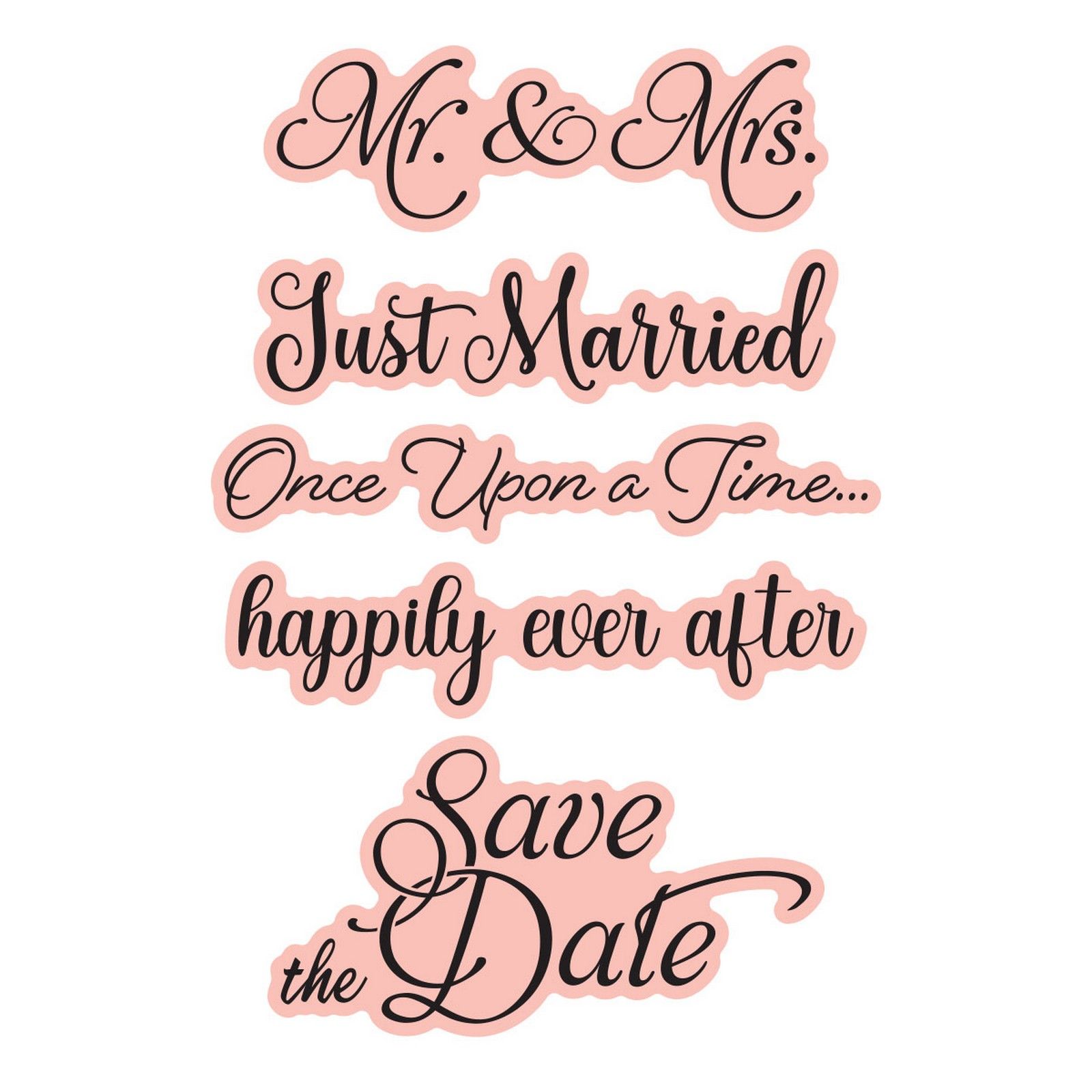 Spellbinders • Classic Mouse Wedding Sentiments Press + Foil Plate & Die Set