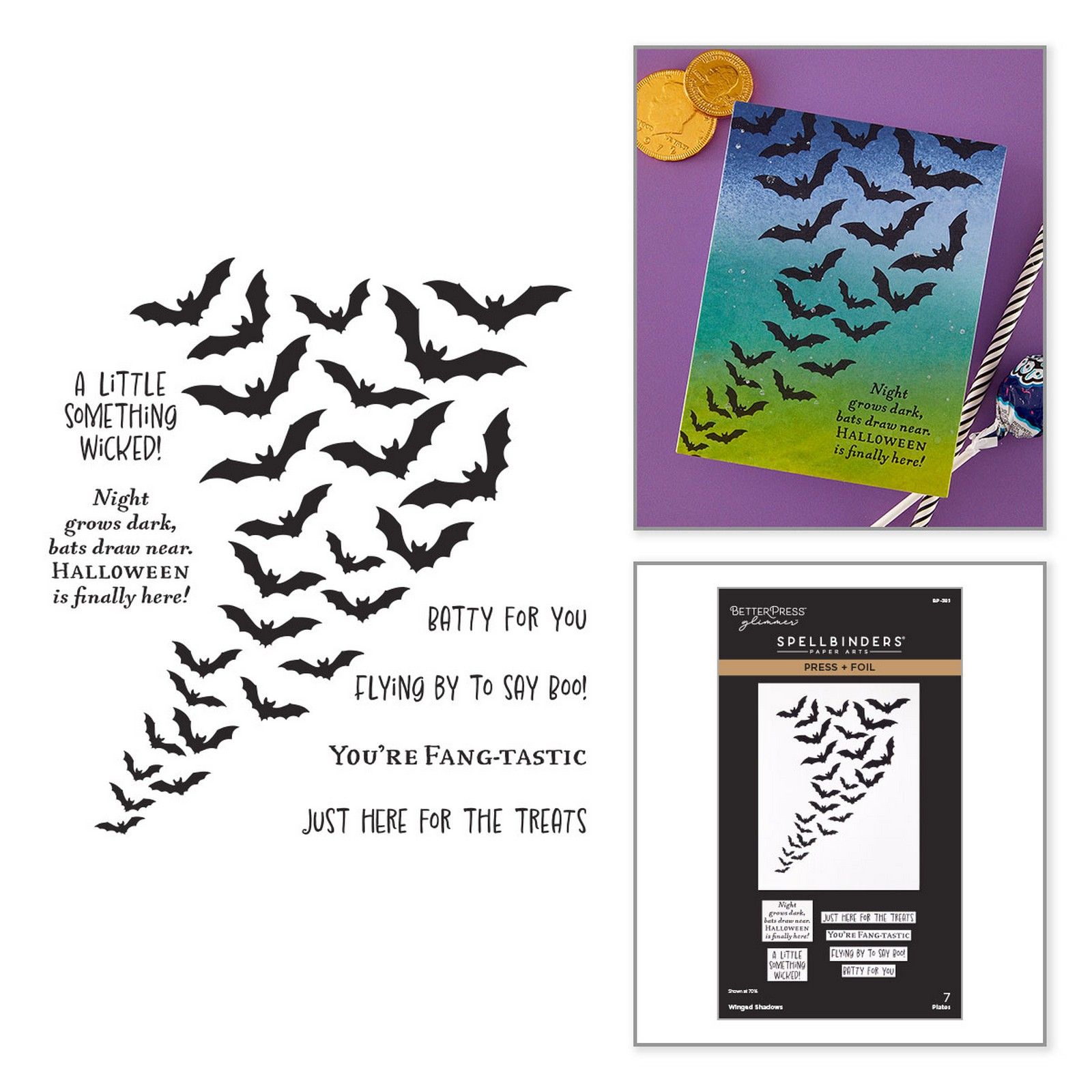 Spellbinders • Winged Shadows Press & Foil Plates