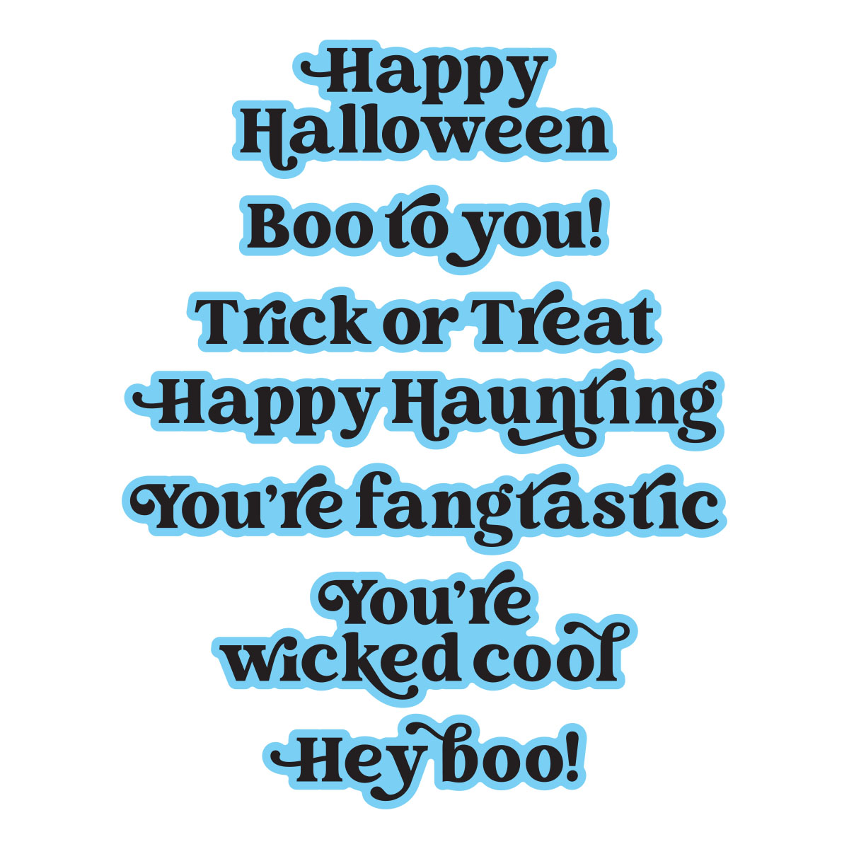 Spellbinders • Simon Hurley create. Die Collection Spooky Sentiments Press + Foil Plate & Die Set