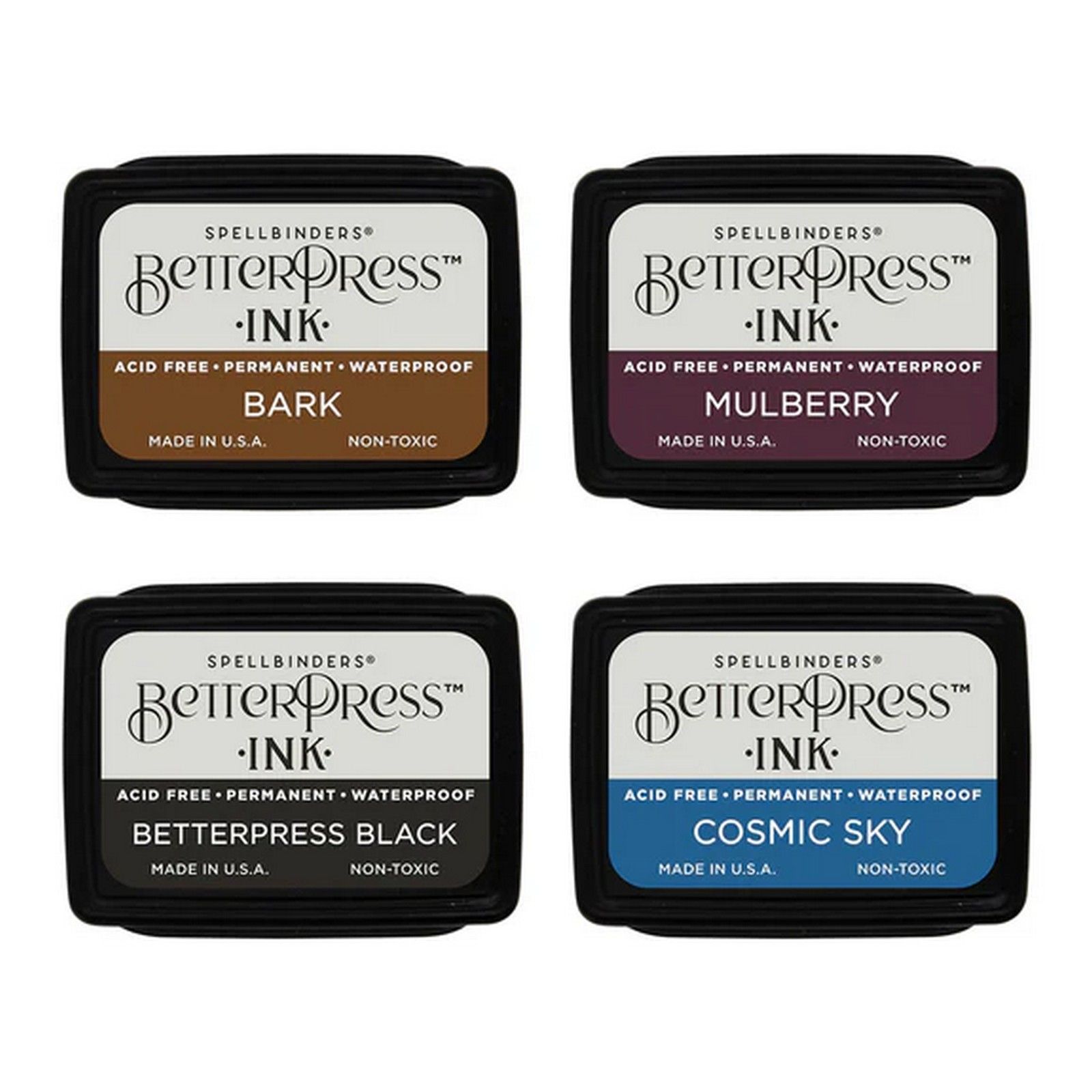 Spellbinders • BetterPress Mini Ink Pads 1.25"x1.75" Regal Tones 4pcs
