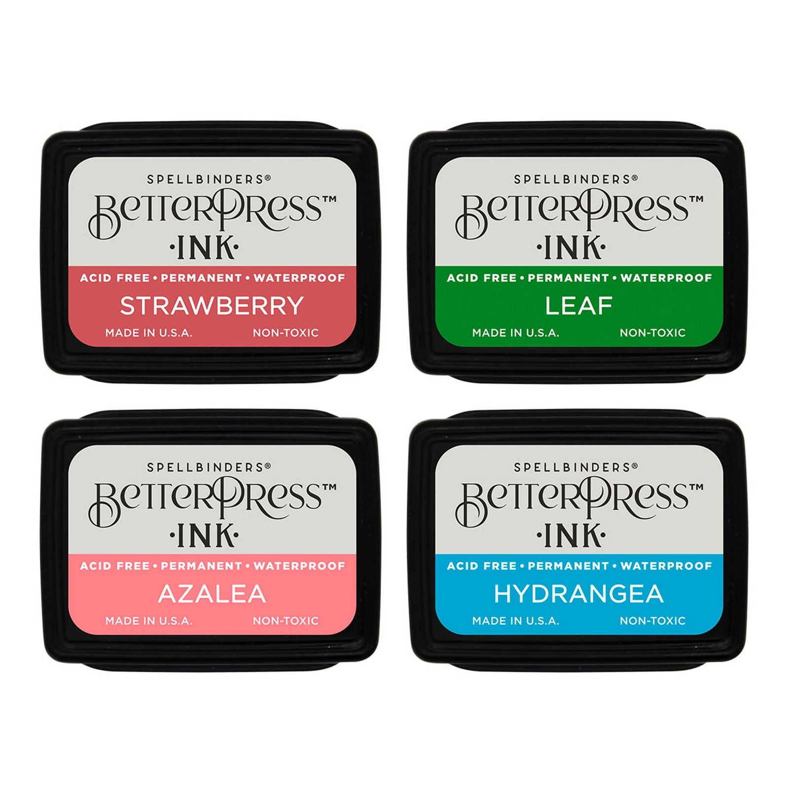 Spellbinders • BetterPress Mini Ink Pads 1.25"x1.75" Flower Garden 4pcs
