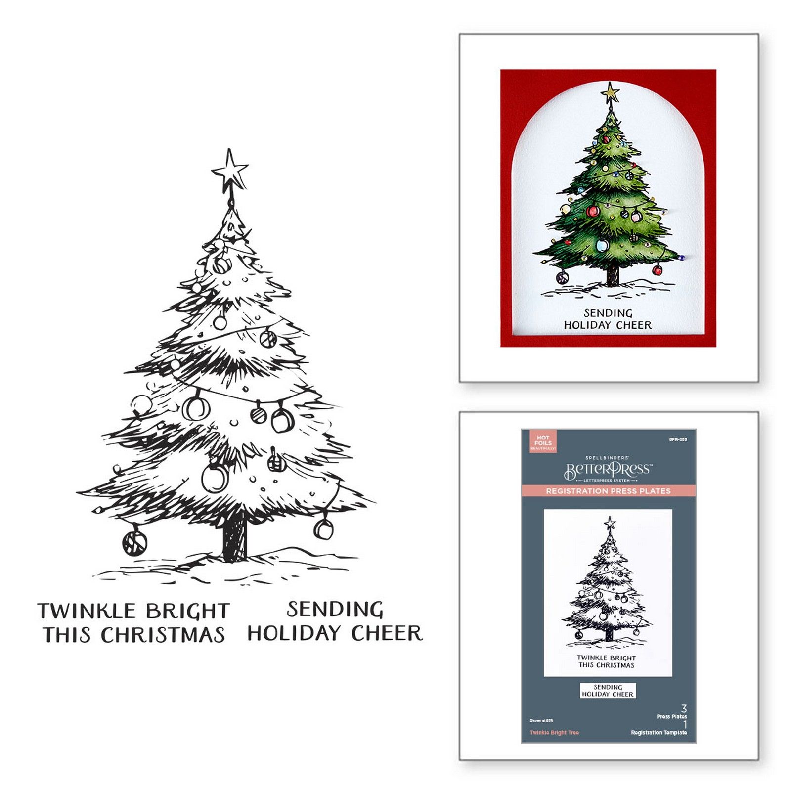 Spellbinders • BetterPress Plates Wonderland Tree 7,6x10,9cm 4st.