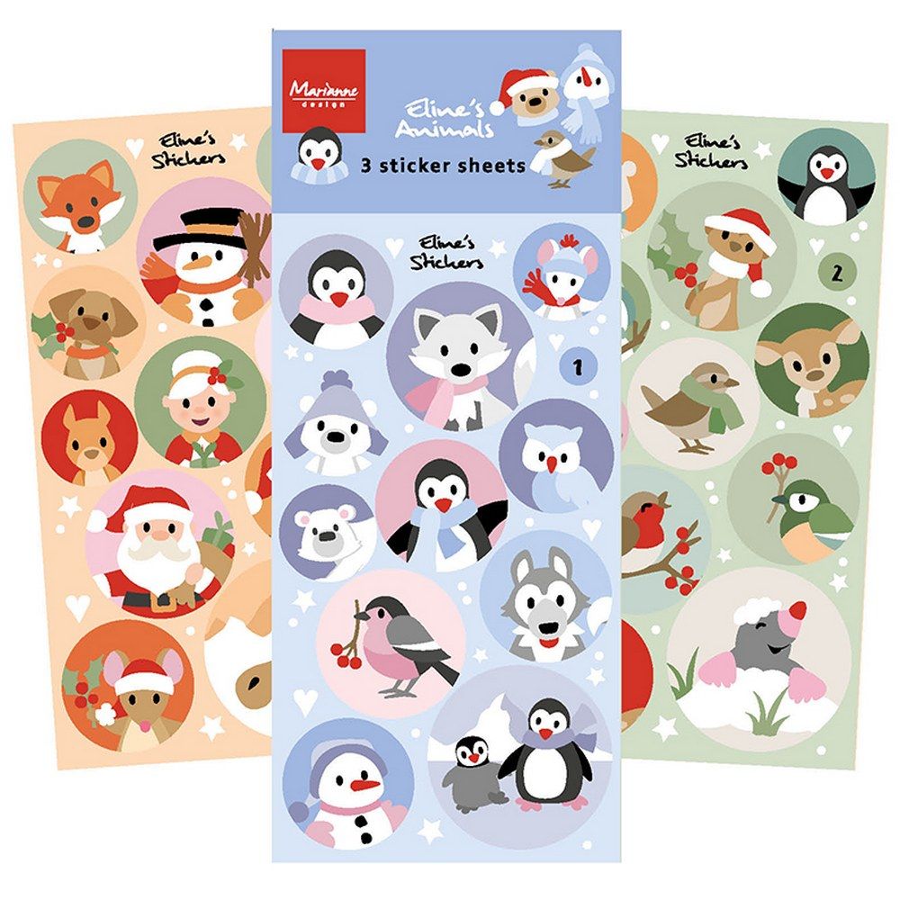 Marianne Design • Stickers Eline's Animals Christmas & Winter