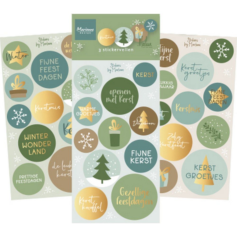 Marianne Design • Decoration Stickers Kerstgroetjes by Marleen