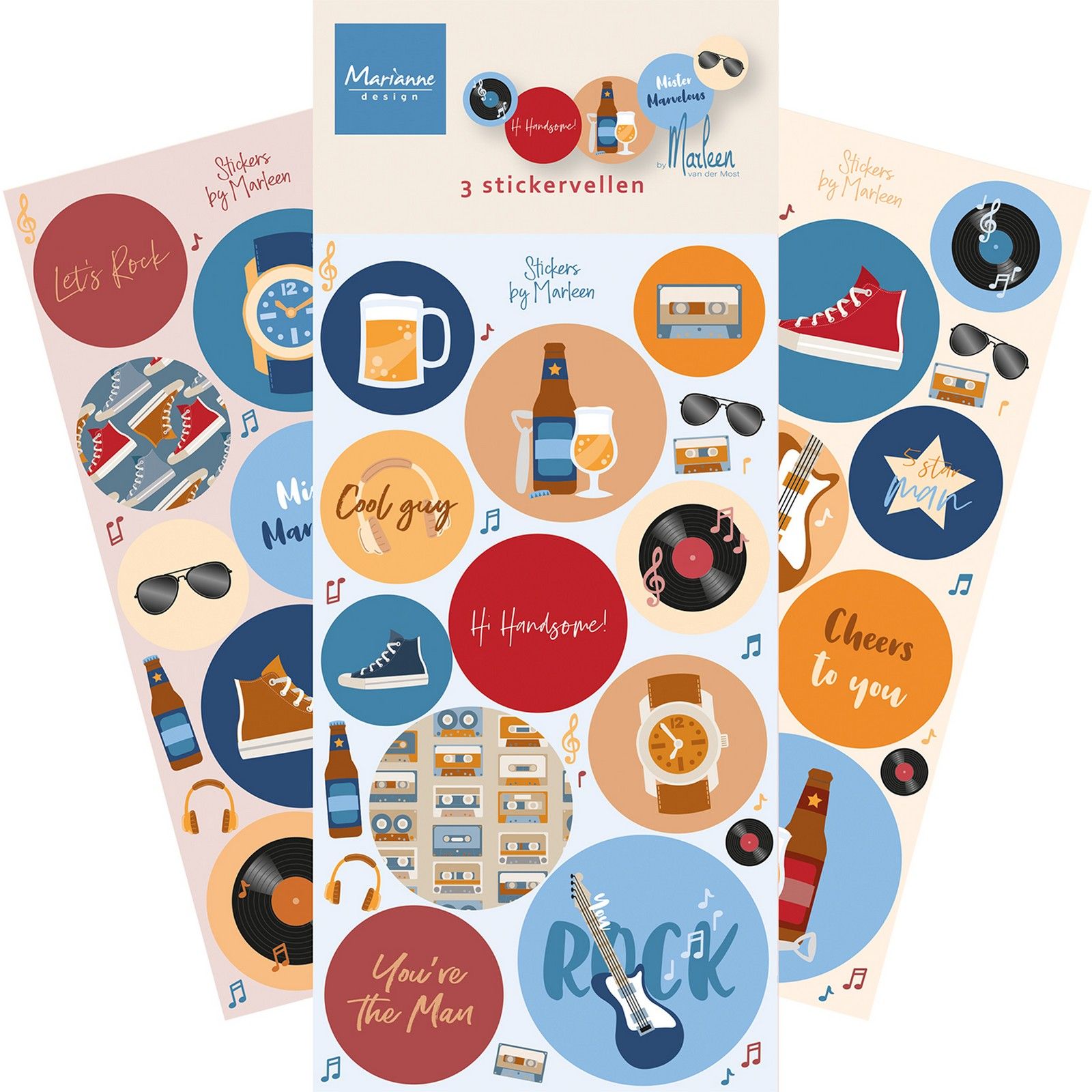 Marianne Design • Stickers Hi Handsome! by Marleen