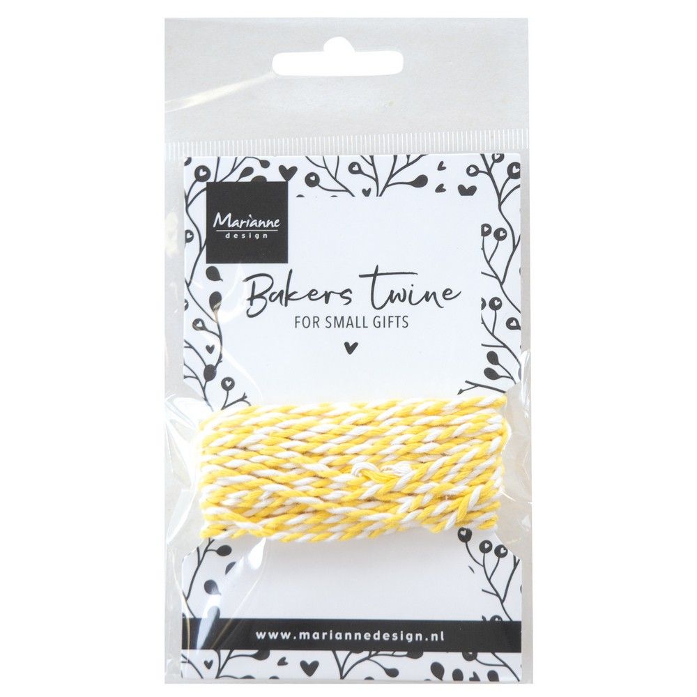 Marianne Design • Bakers Twine Yellow/White